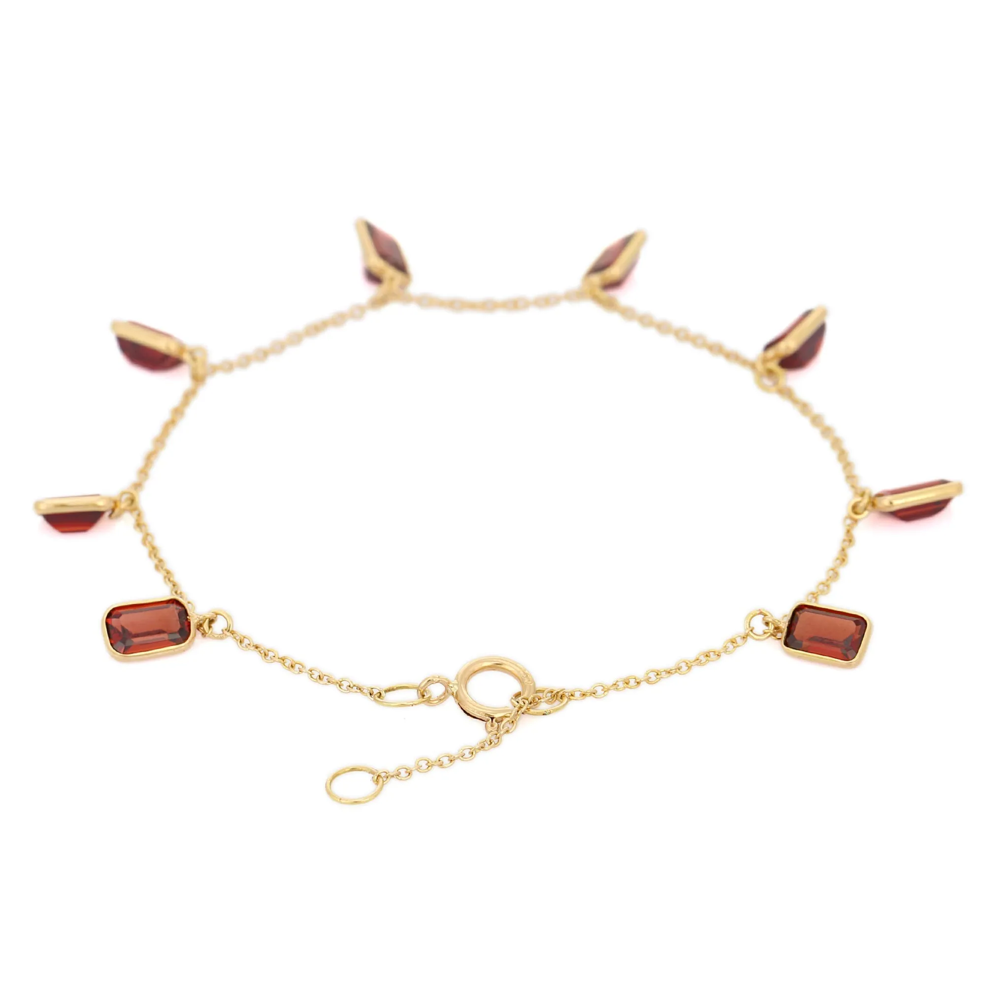 18K Natural Garnet Bracelet