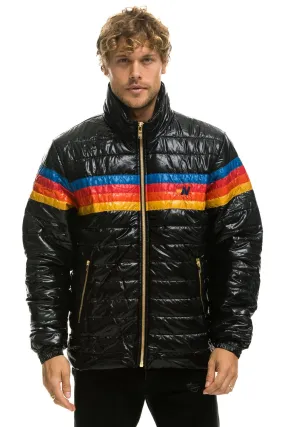 4 STRIPE TRAVELER JACKET - GLOSSY BLACK