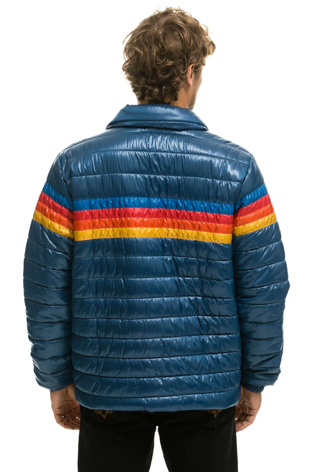 4 STRIPE TRAVELER JACKET - GLOSSY DEEP BLUE