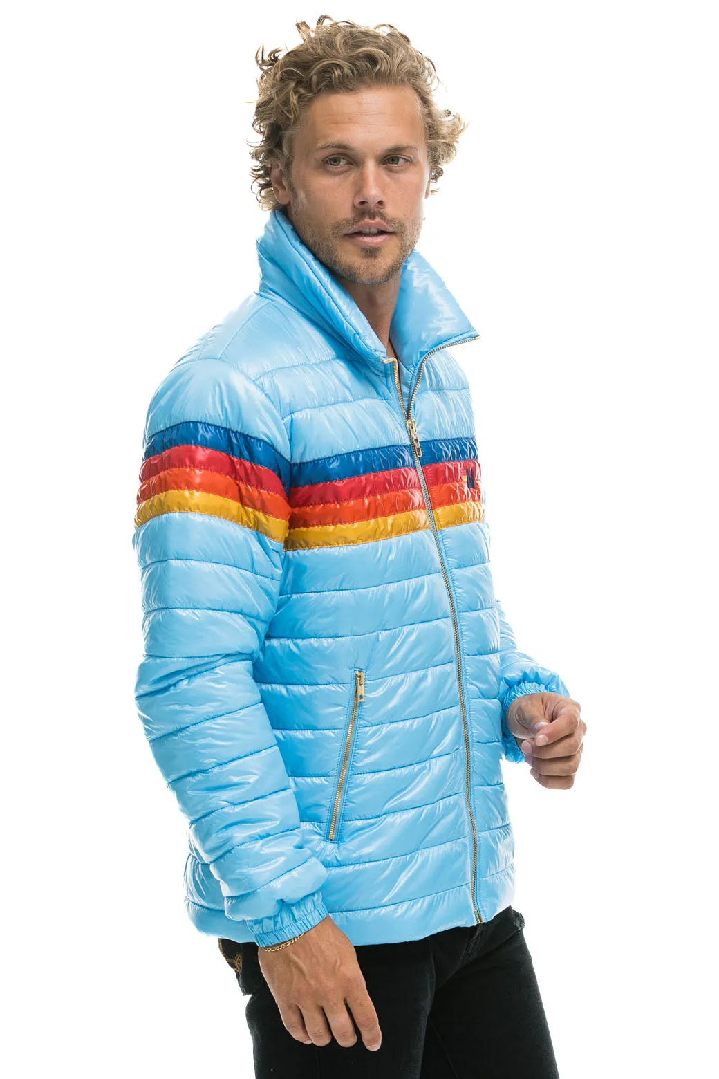 4 STRIPE TRAVELER JACKET - GLOSSY SKY