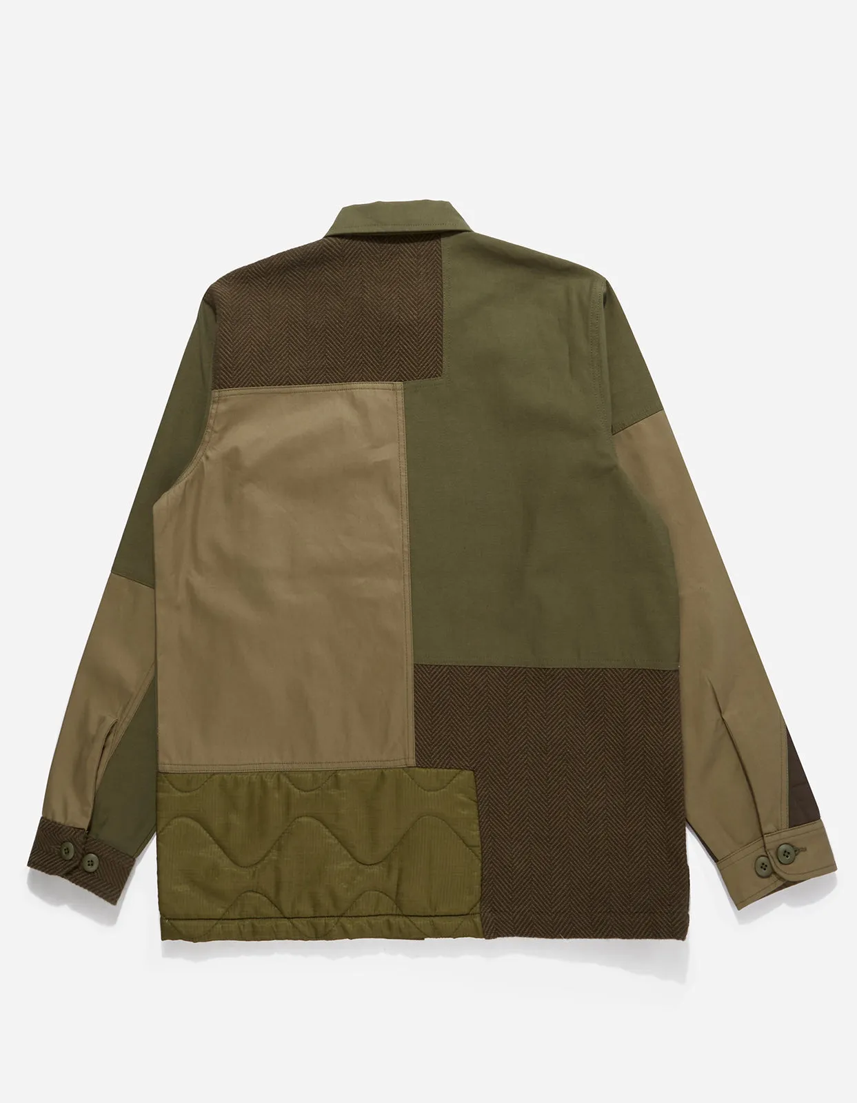 4084 Upcycled Utility Overshirt Olive