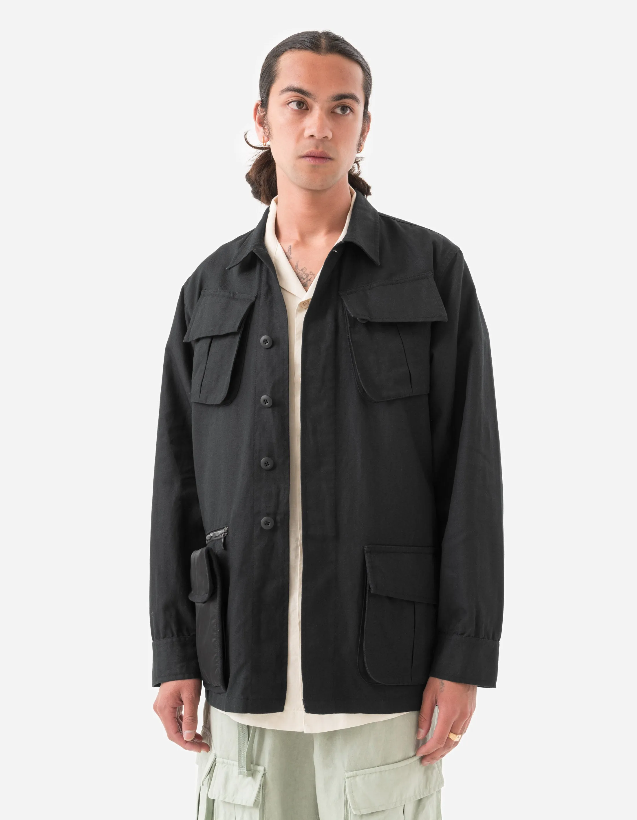 5200 Hemp Jungle Utility Jacket Black