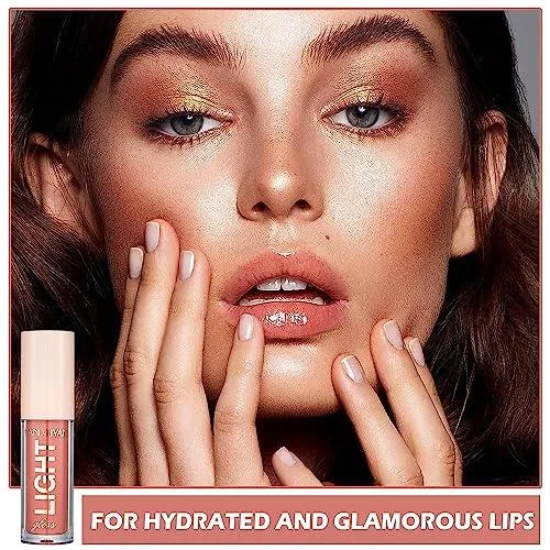 6PCS Hydrating Lip Gloss Neutral Nude Nourishing Glossy Lipgloss