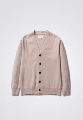 Adams Lambswool Cardigan - Utility Khaki