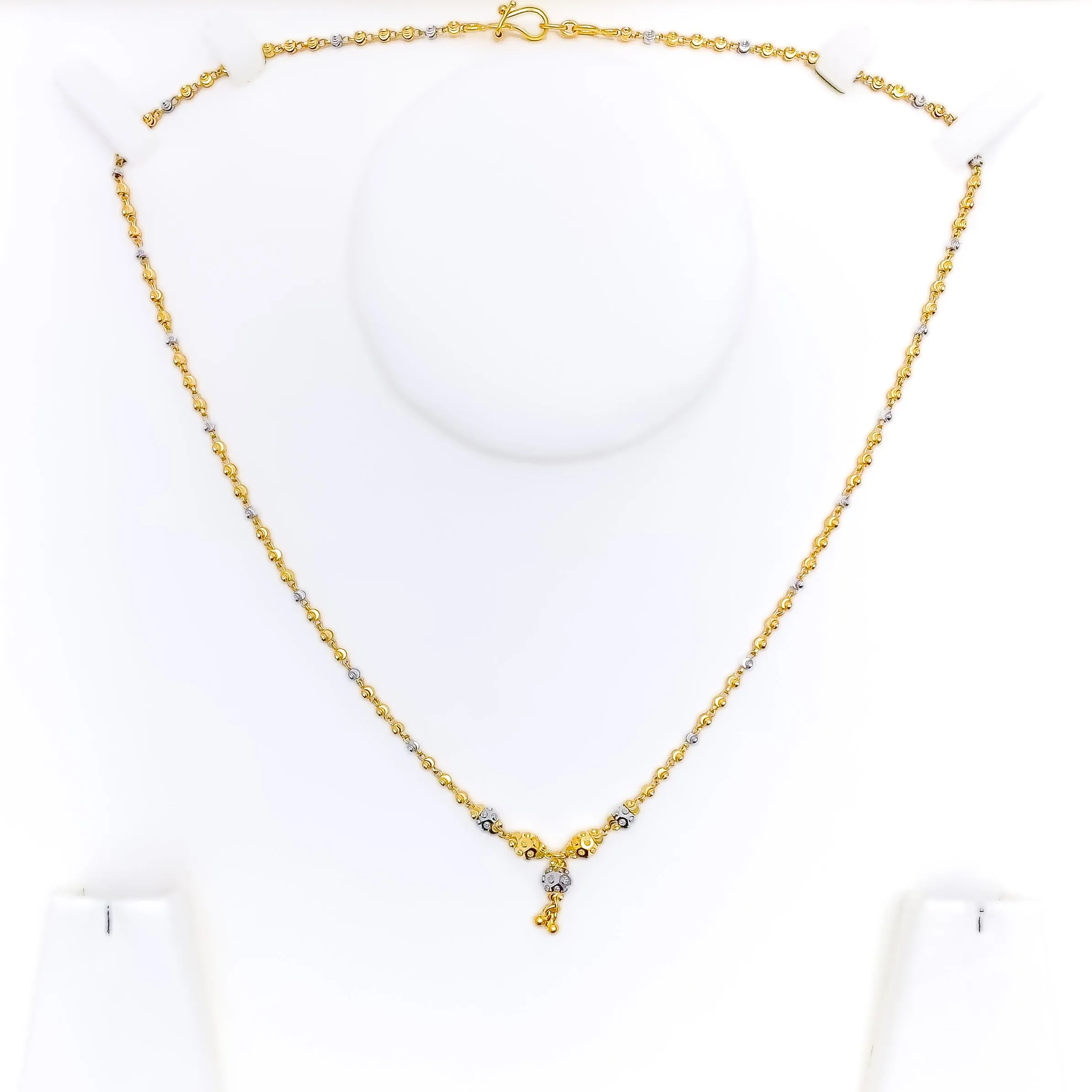 Alternating Two-Tone 22K Gold Necklace