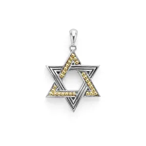 Anthem Two-Tone Star of David Amulet