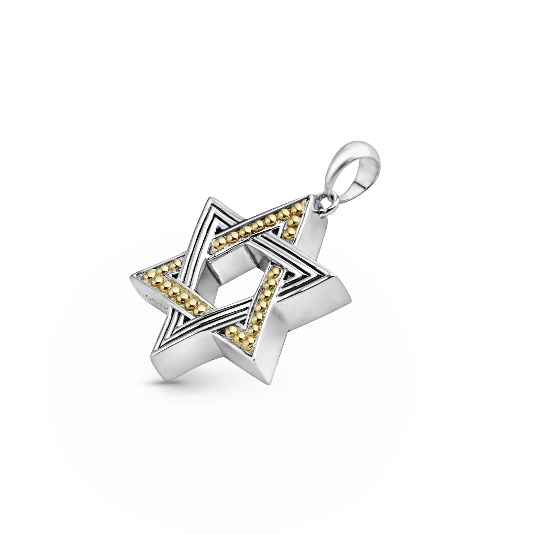 Anthem Two-Tone Star of David Amulet