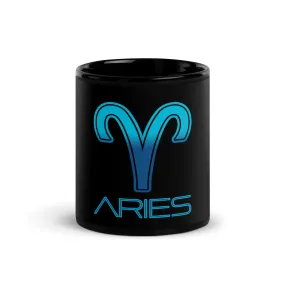 Aries Black Glossy Mug