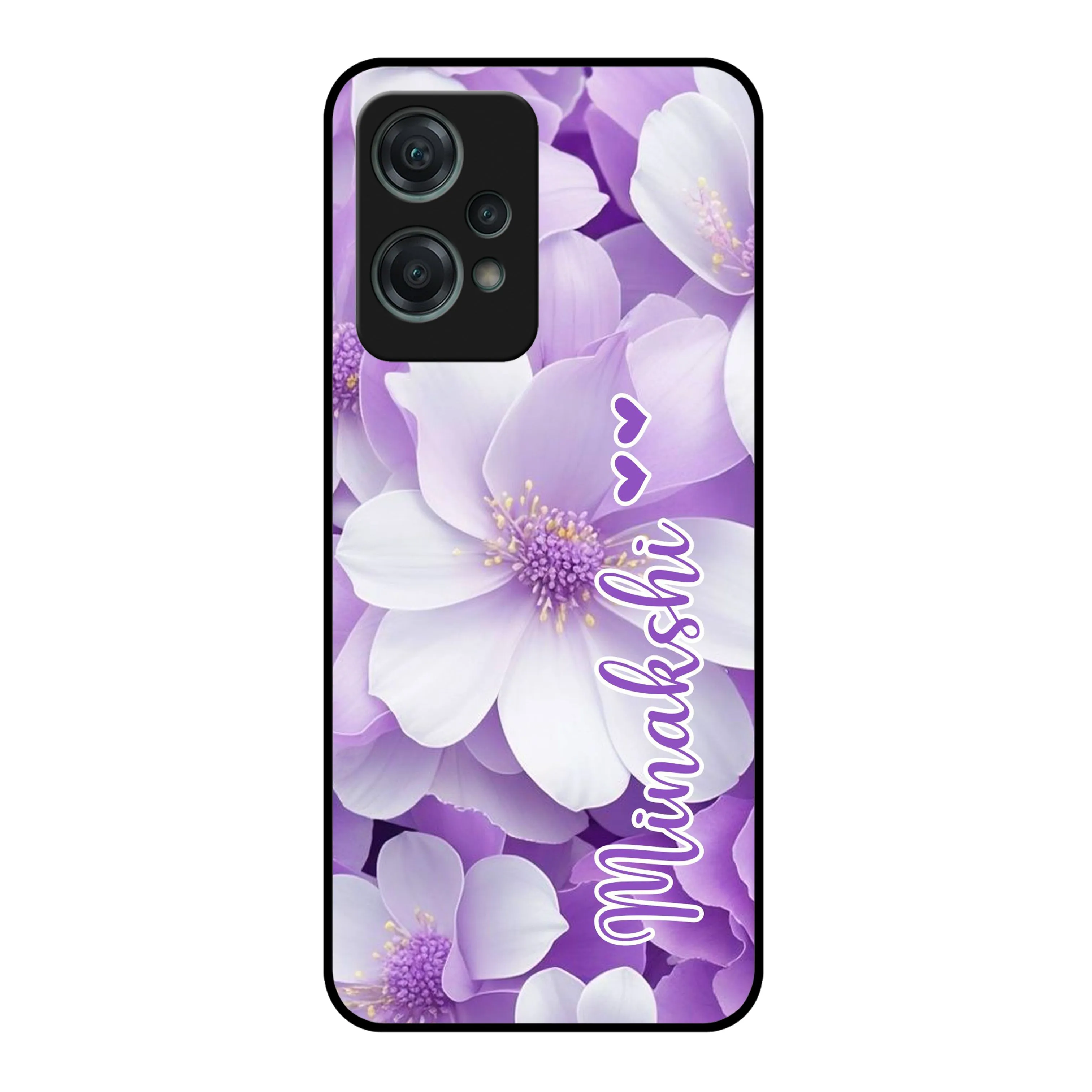 Awesome Purple Floral Glossy Customised Metal Case Cover  For OnePlus