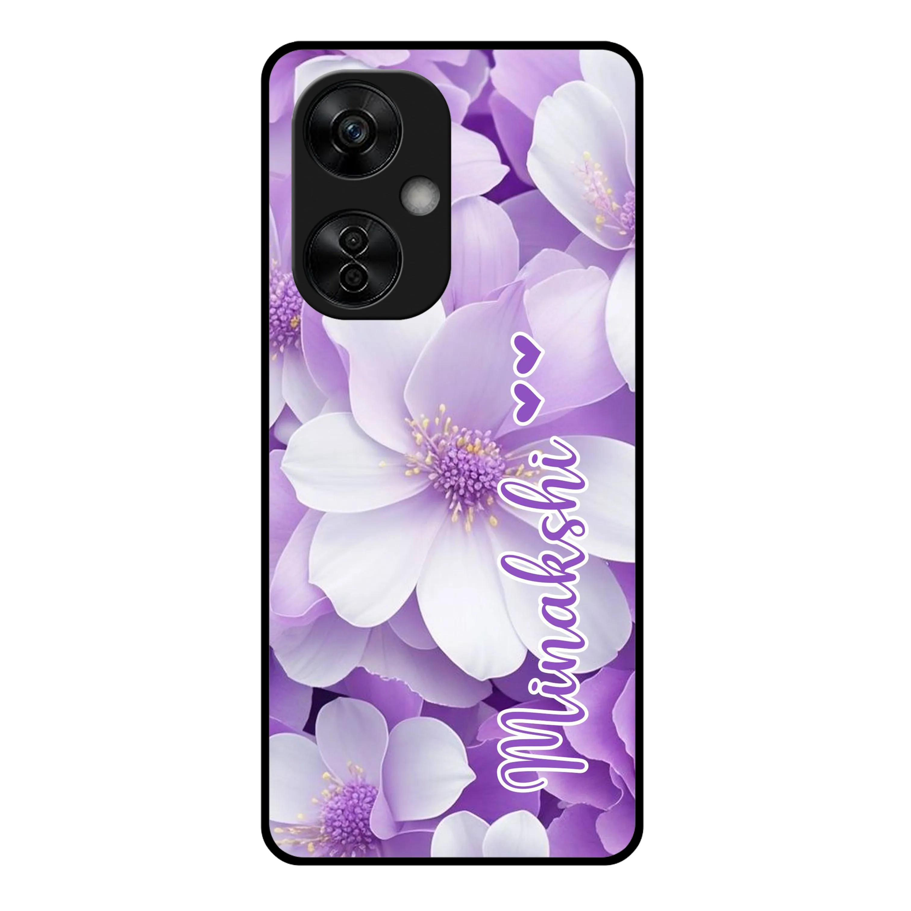 Awesome Purple Floral Glossy Customised Metal Case Cover  For OnePlus