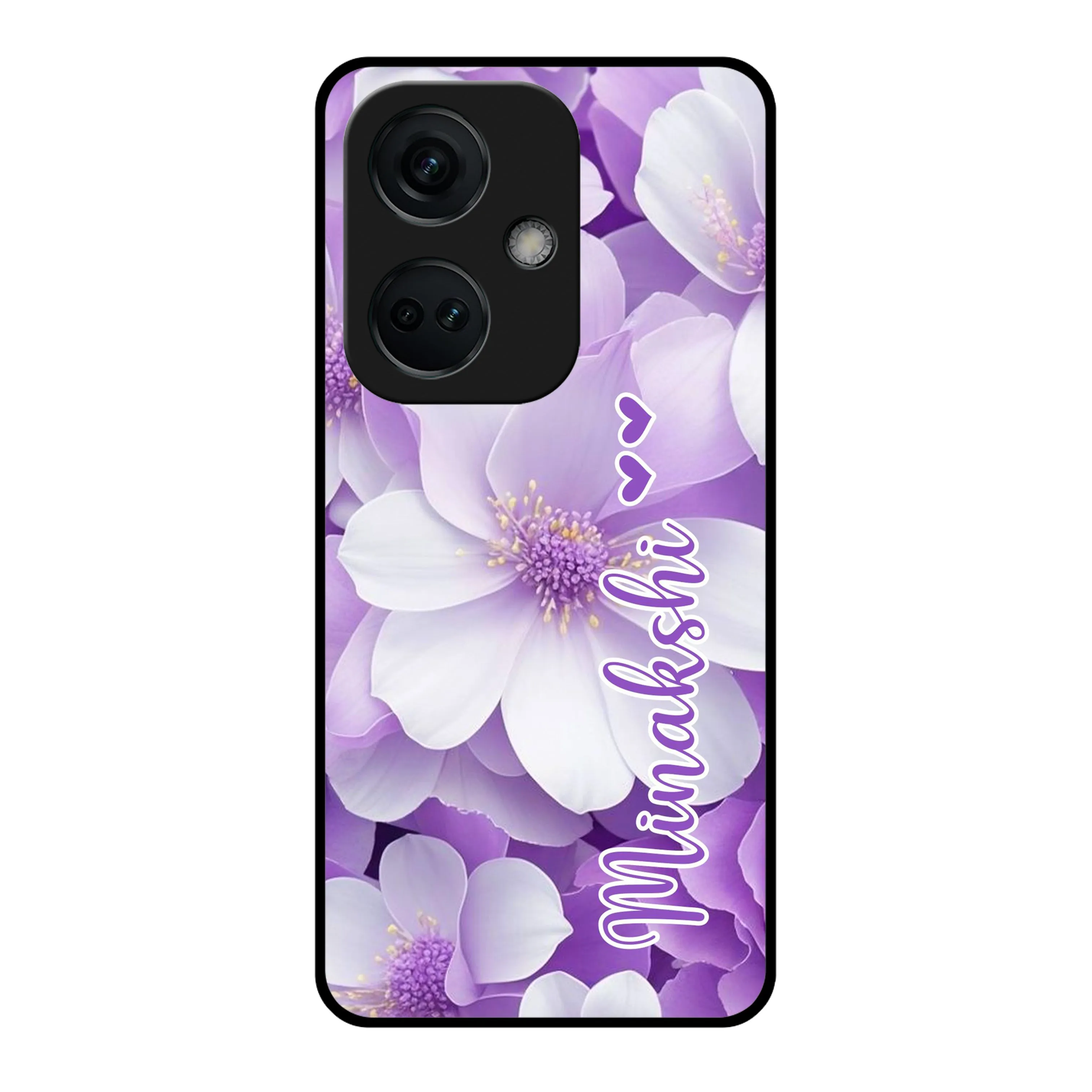 Awesome Purple Floral Glossy Customised Metal Case Cover  For OnePlus