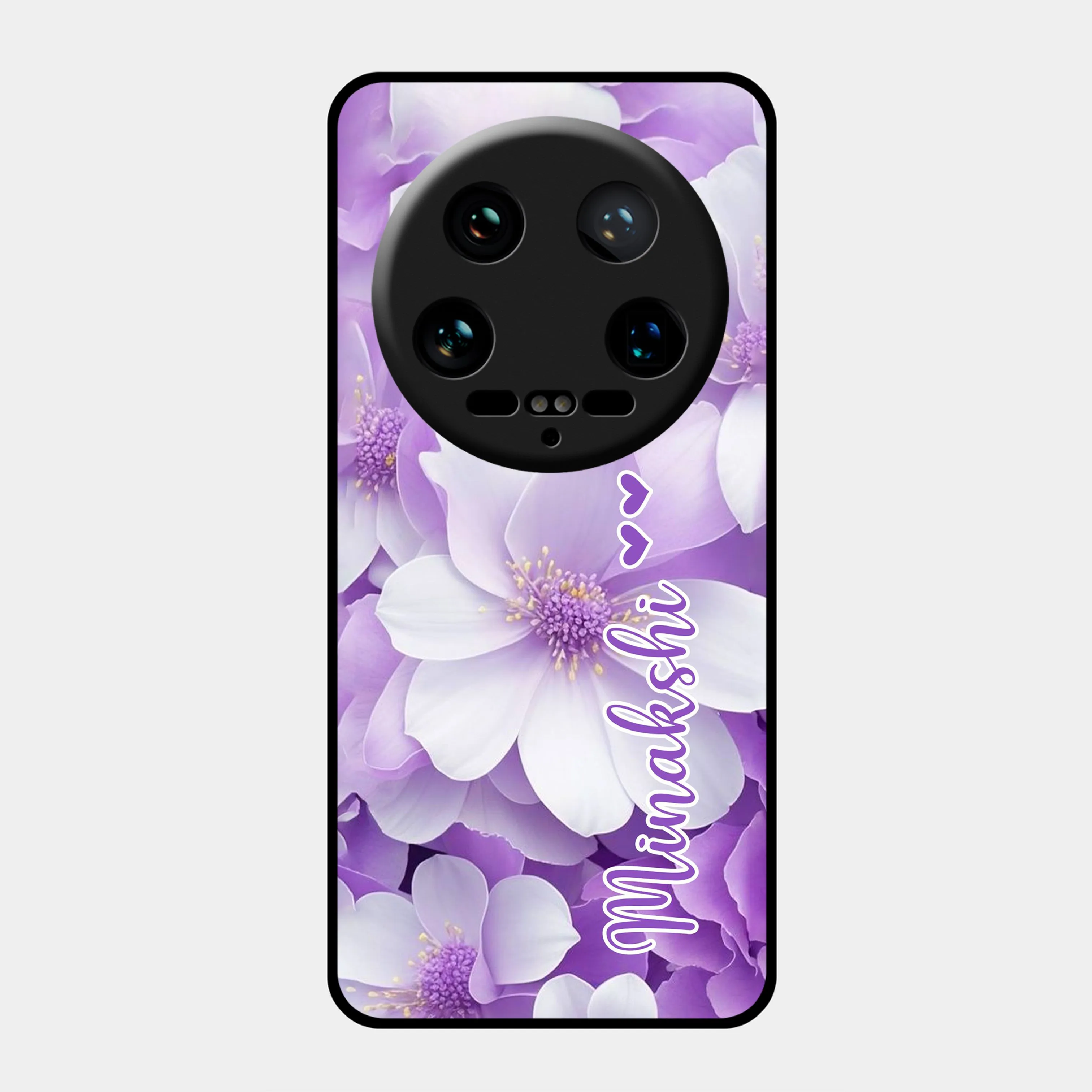 Awesome Purple Floral Glossy Customised Metal Case Cover  For Redmi