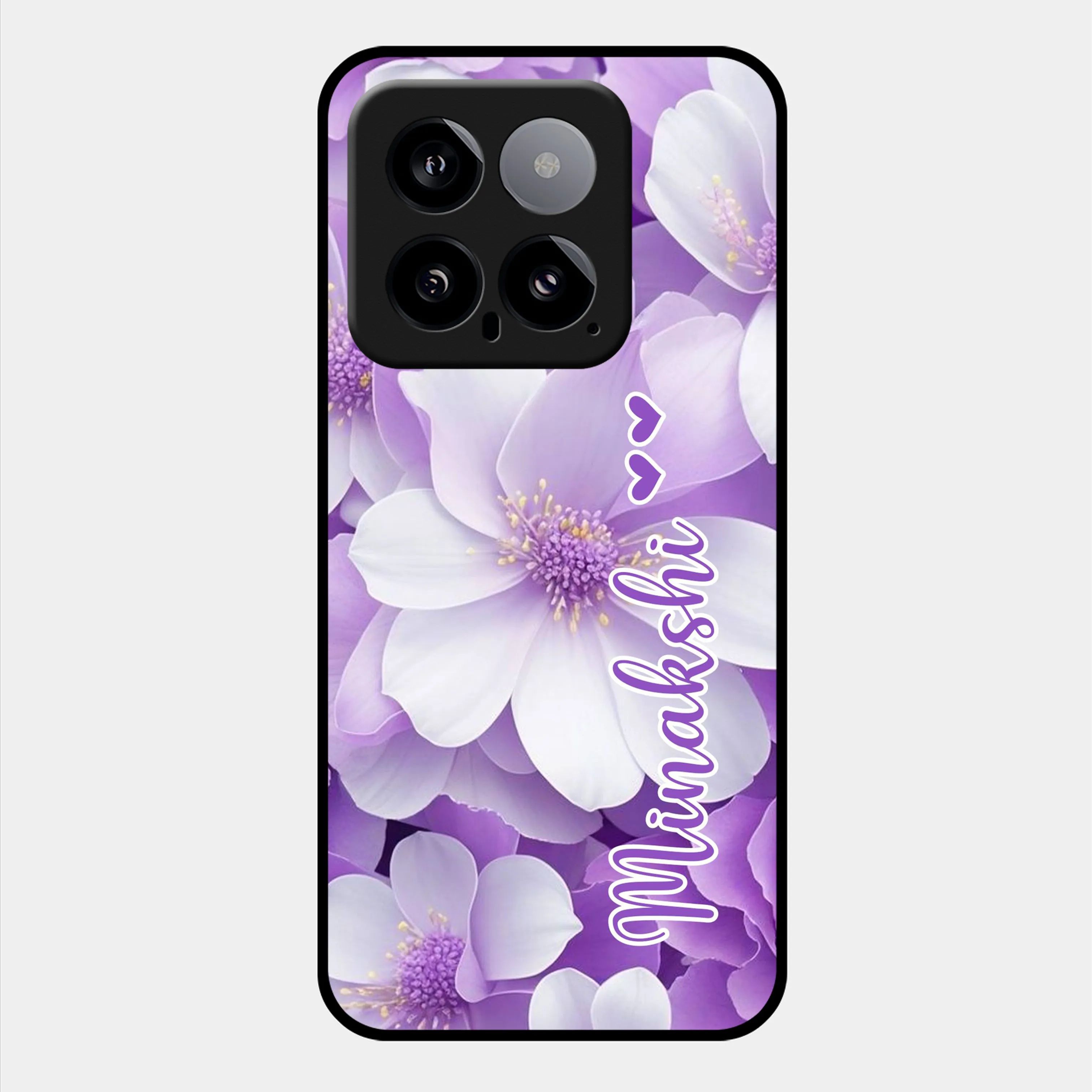 Awesome Purple Floral Glossy Customised Metal Case Cover  For Redmi