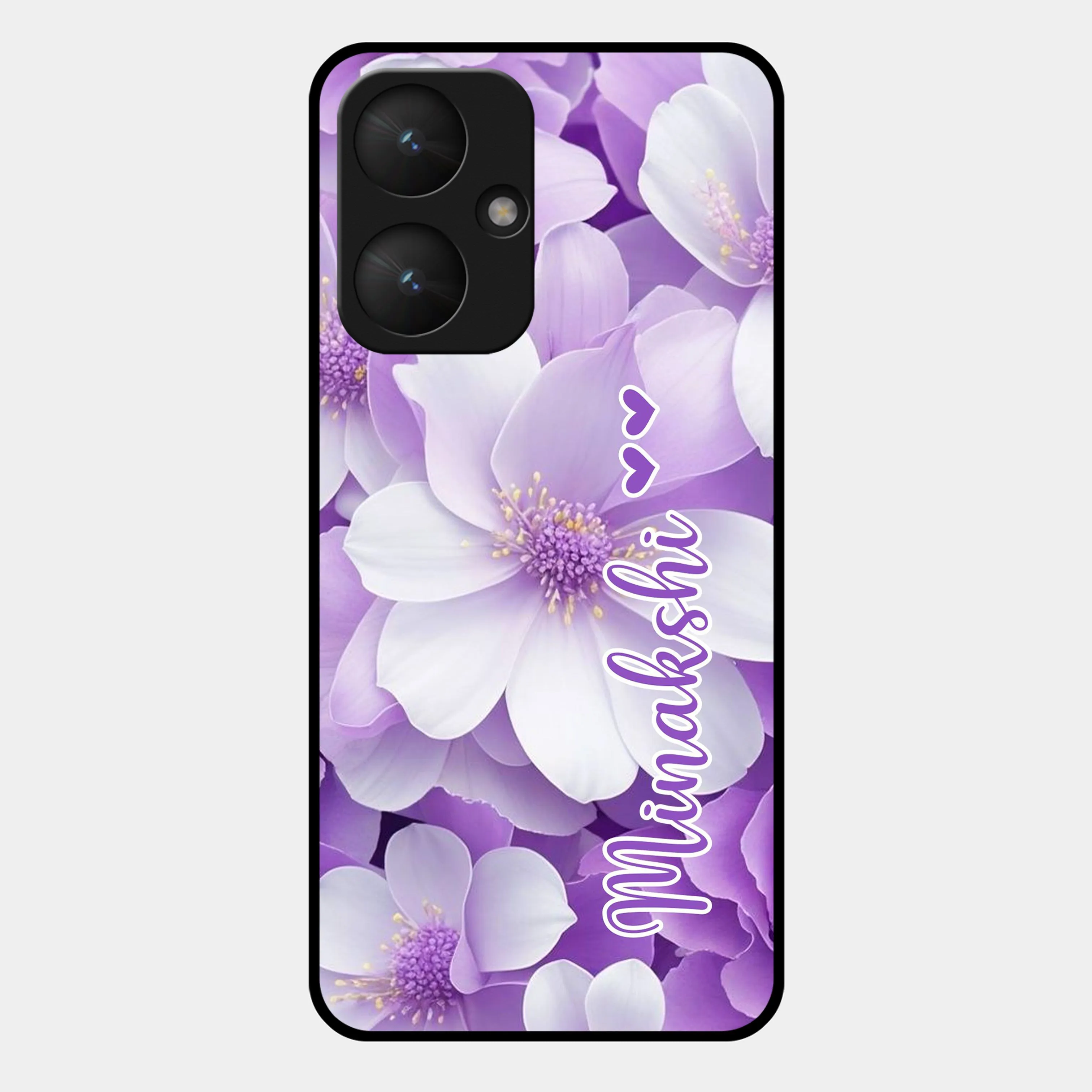 Awesome Purple Floral Glossy Customised Metal Case Cover  For Redmi