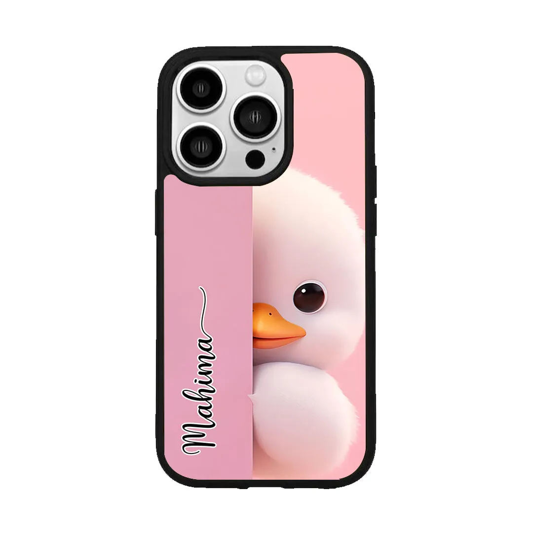 Baby Duck Glossy Metal Case Cover For iPhone