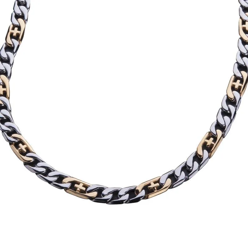 Belmont Two Tone Steel Necklace