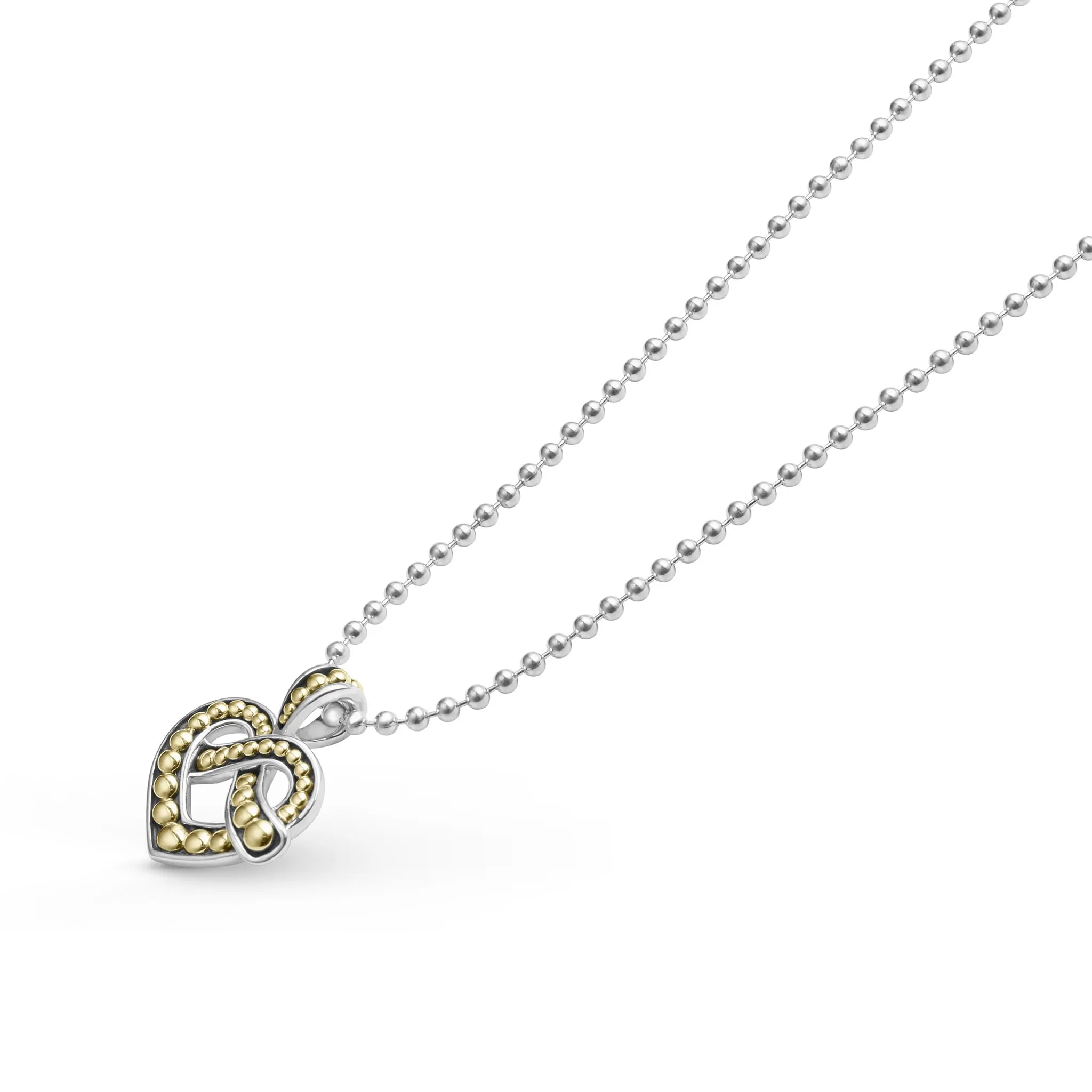 Beloved Two-Tone Heart Pendant Necklace