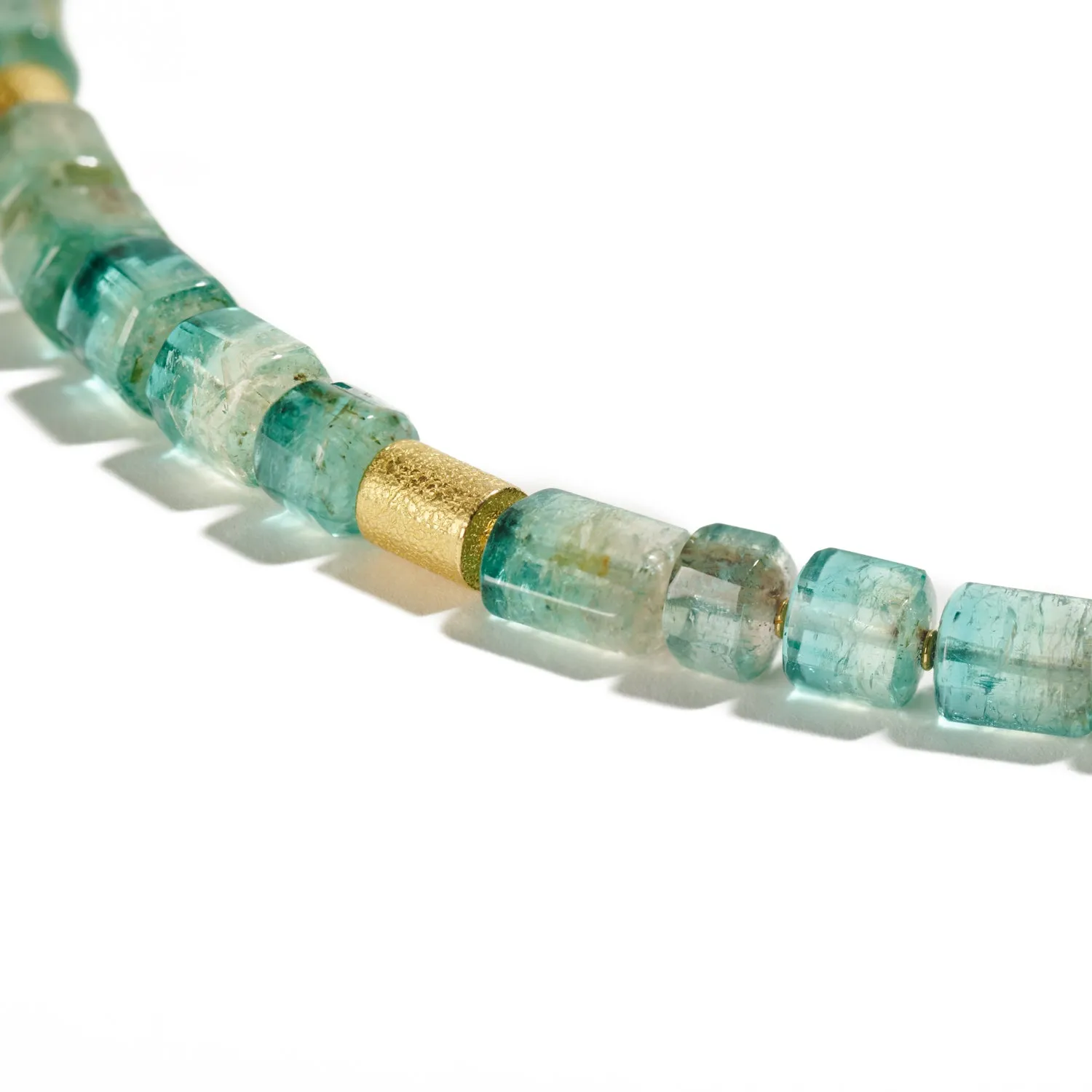 Bi-Colored Tourmaline Bead Necklace