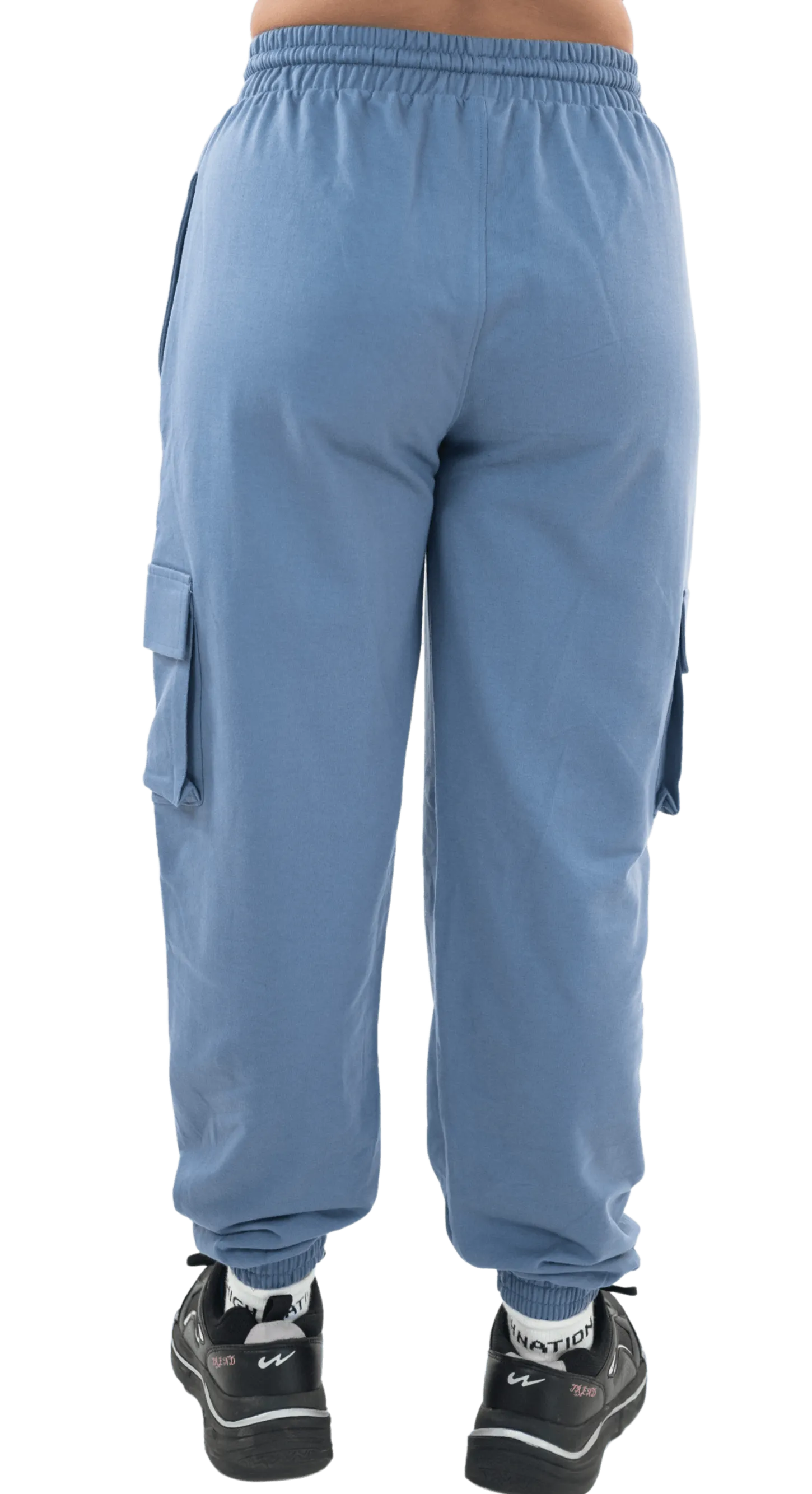 Blue Utility Cargo Joggers