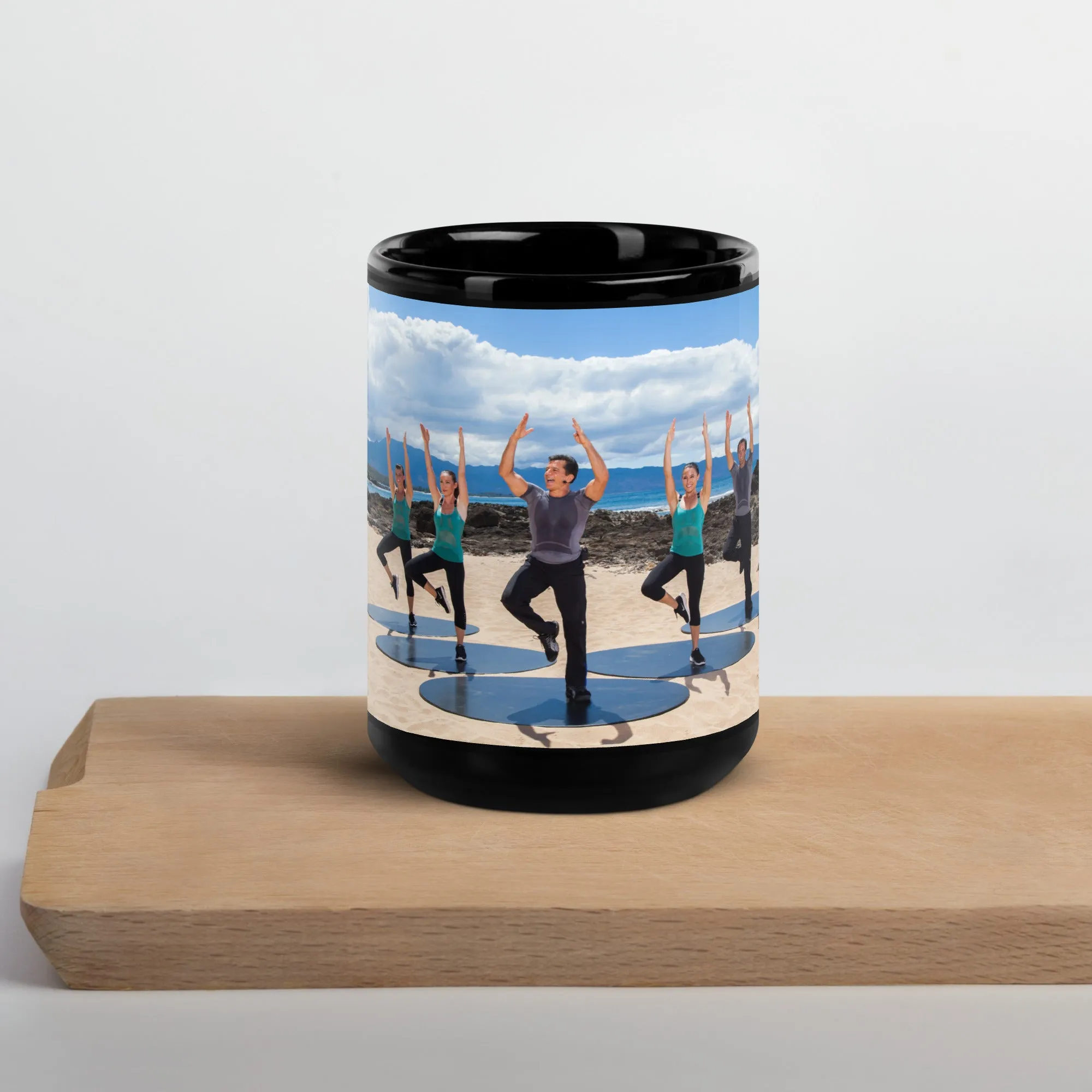 Bodies in Motion Black Glossy Mug