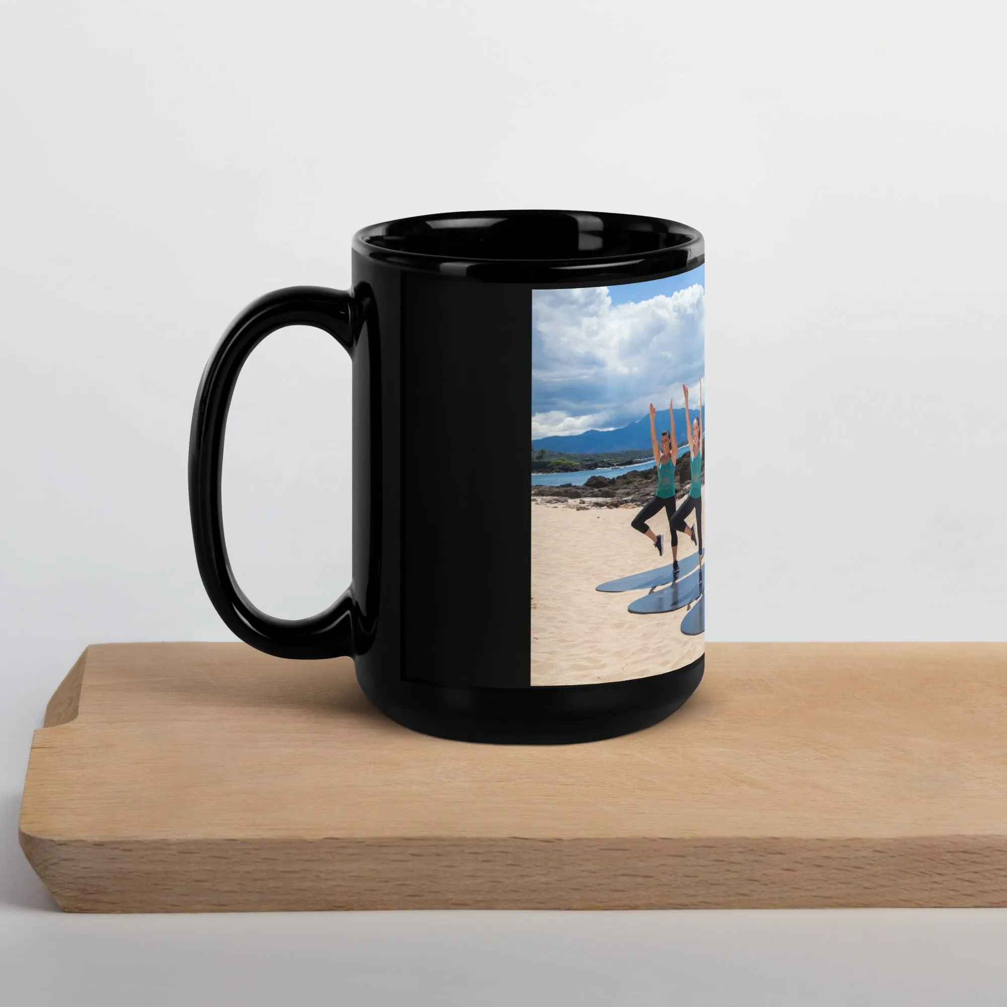 Bodies in Motion Black Glossy Mug