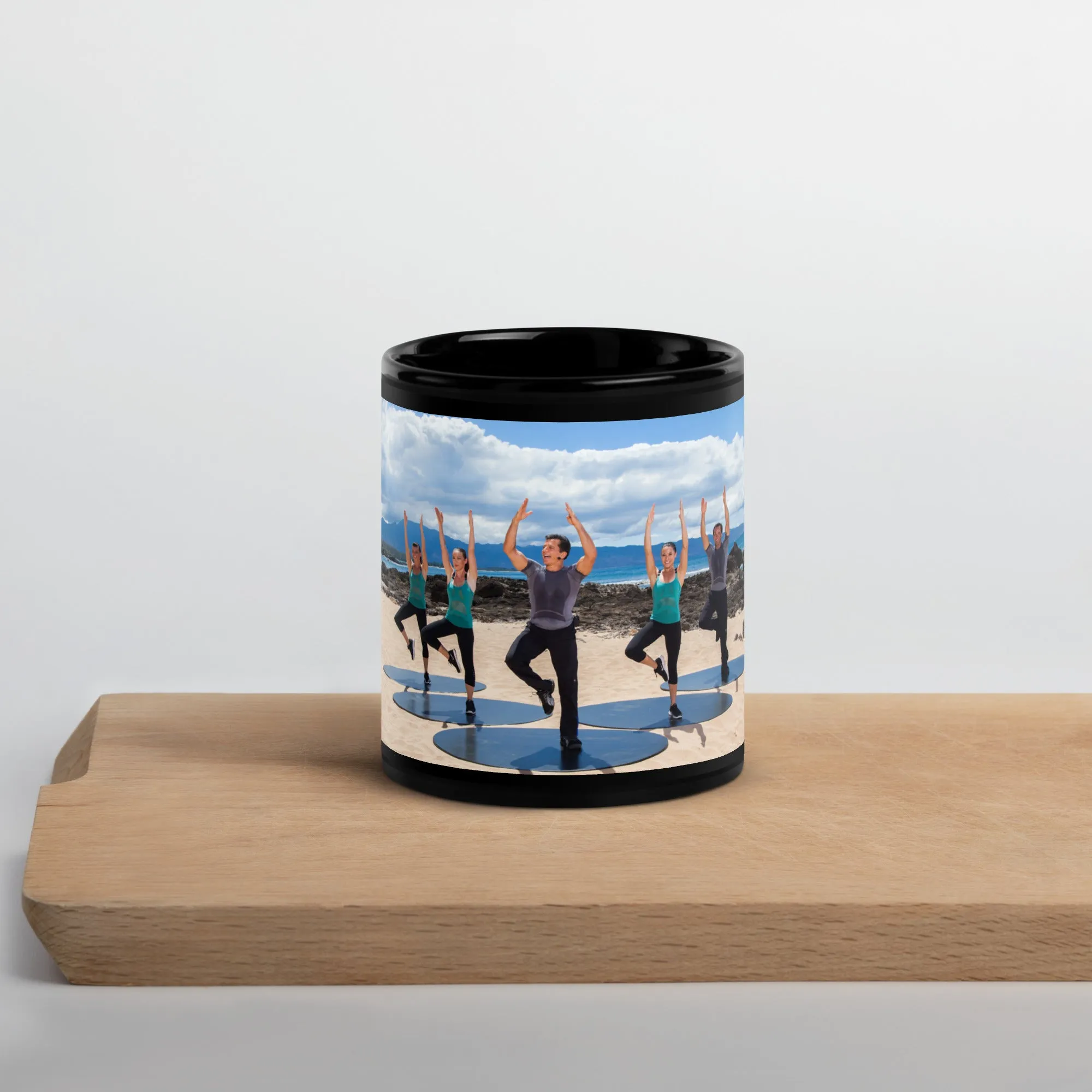 Bodies in Motion Black Glossy Mug