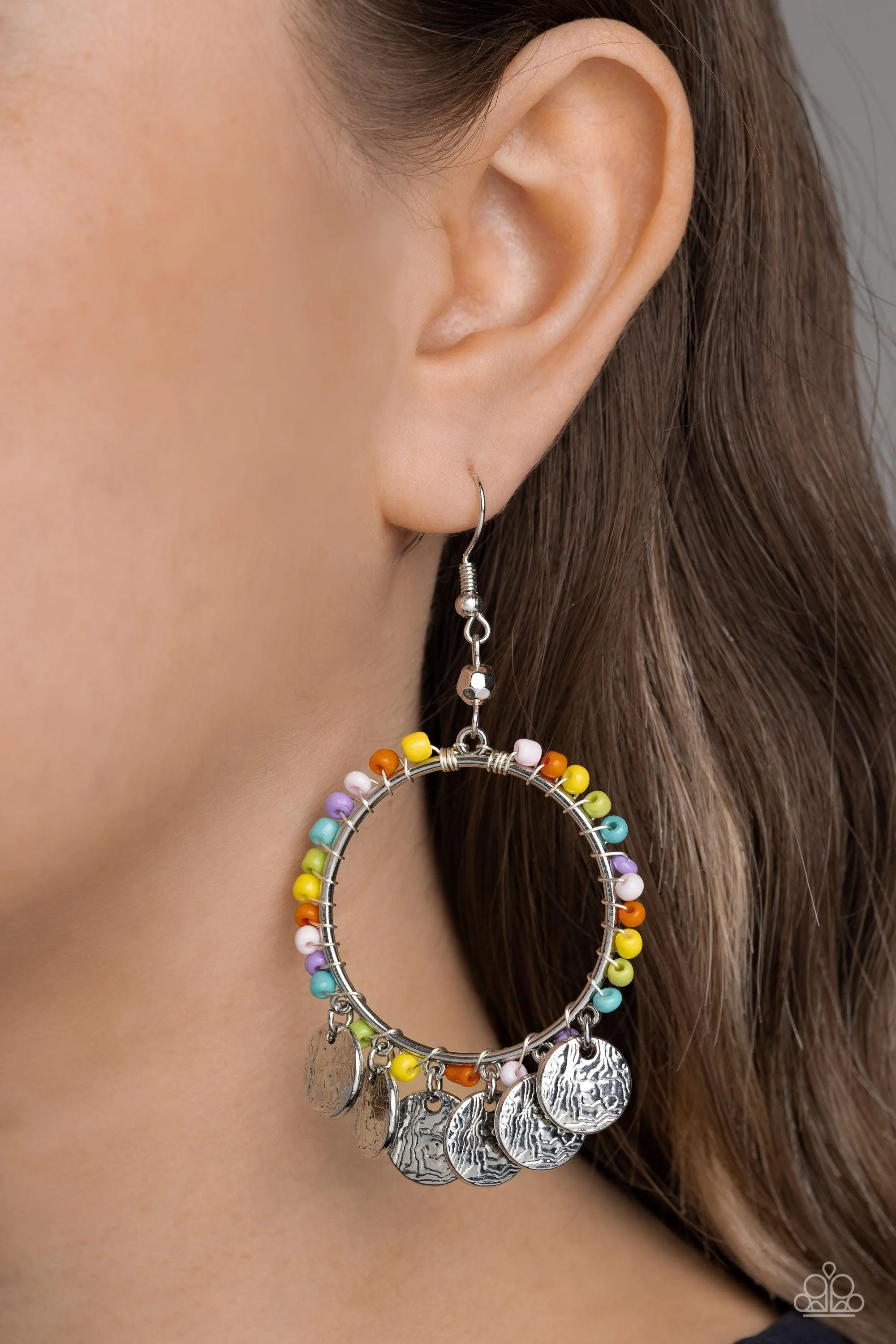 Bohemian Beach Blast Multi Seed Bead Earrings - Paparazzi Accessories