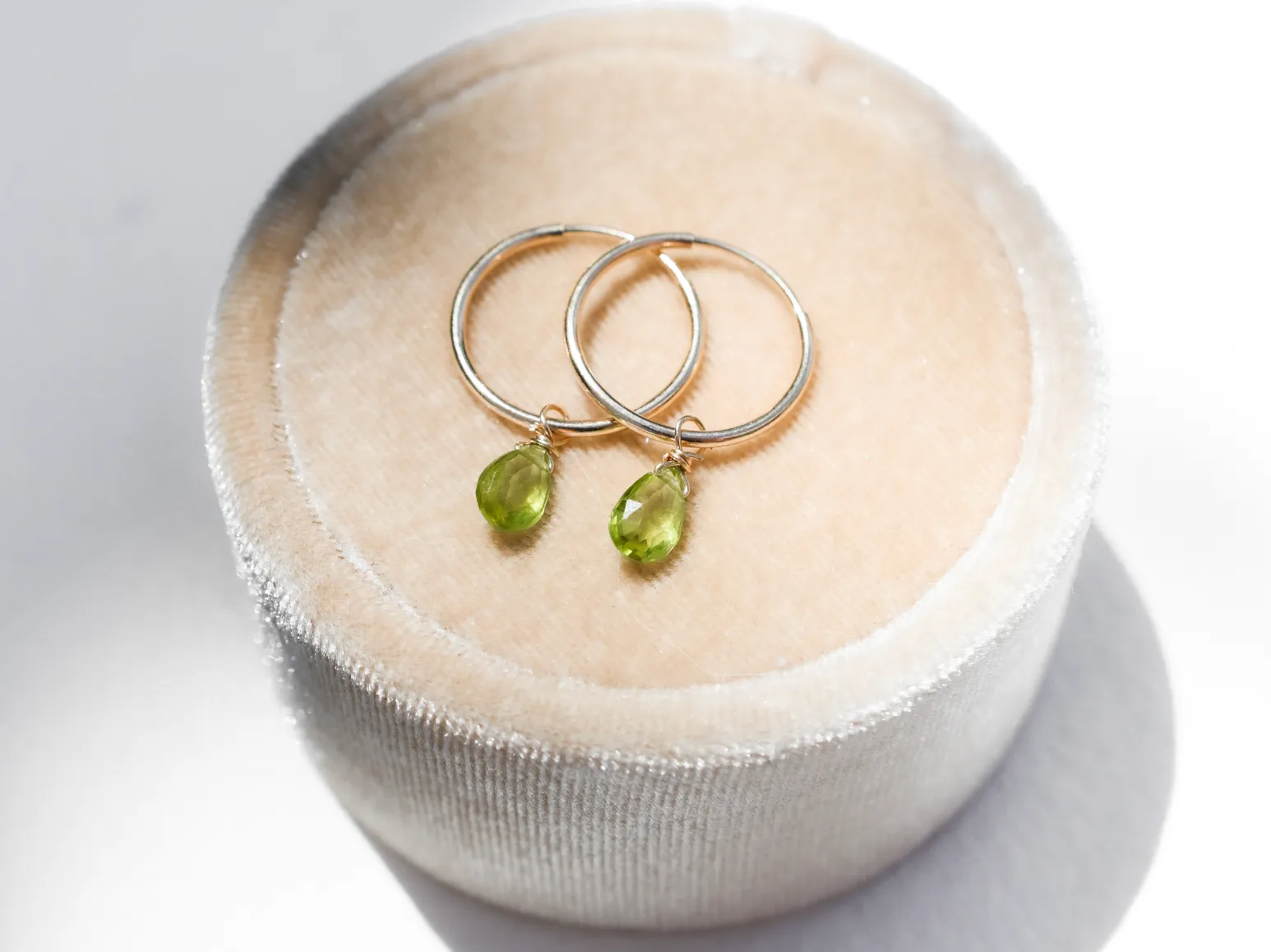 Bohemian Birthstone - August - Peridot Hoop