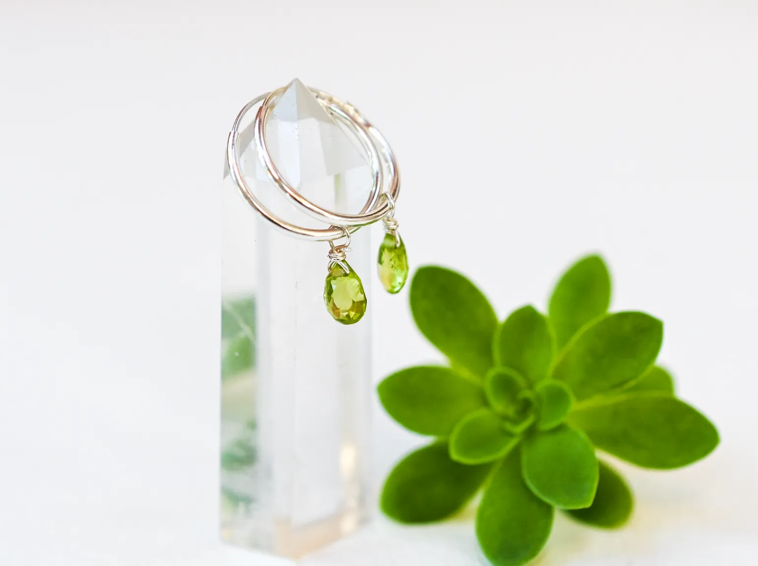 Bohemian Birthstone - August - Peridot Hoop