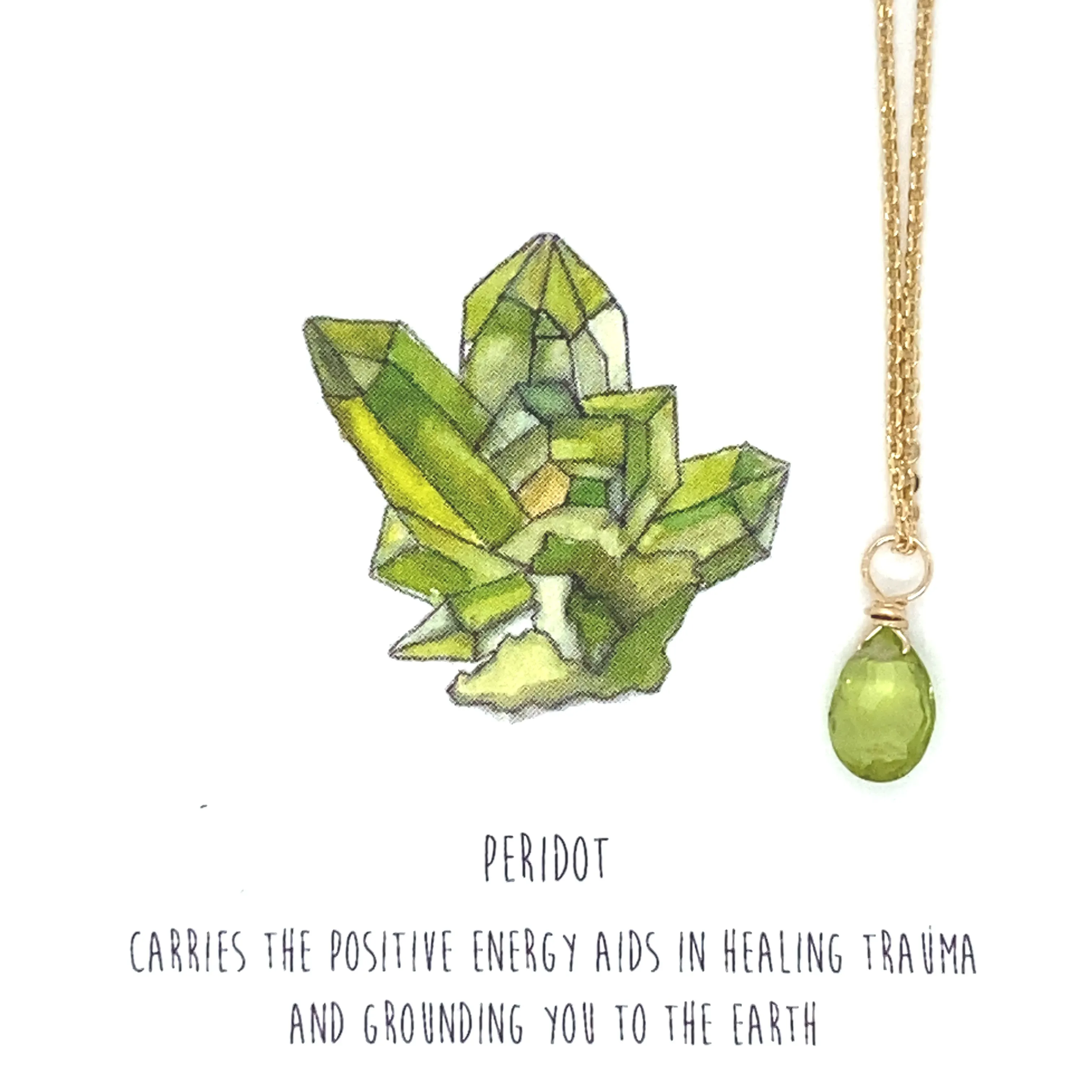 Bohemian Birthstone - August - Peridot Necklace