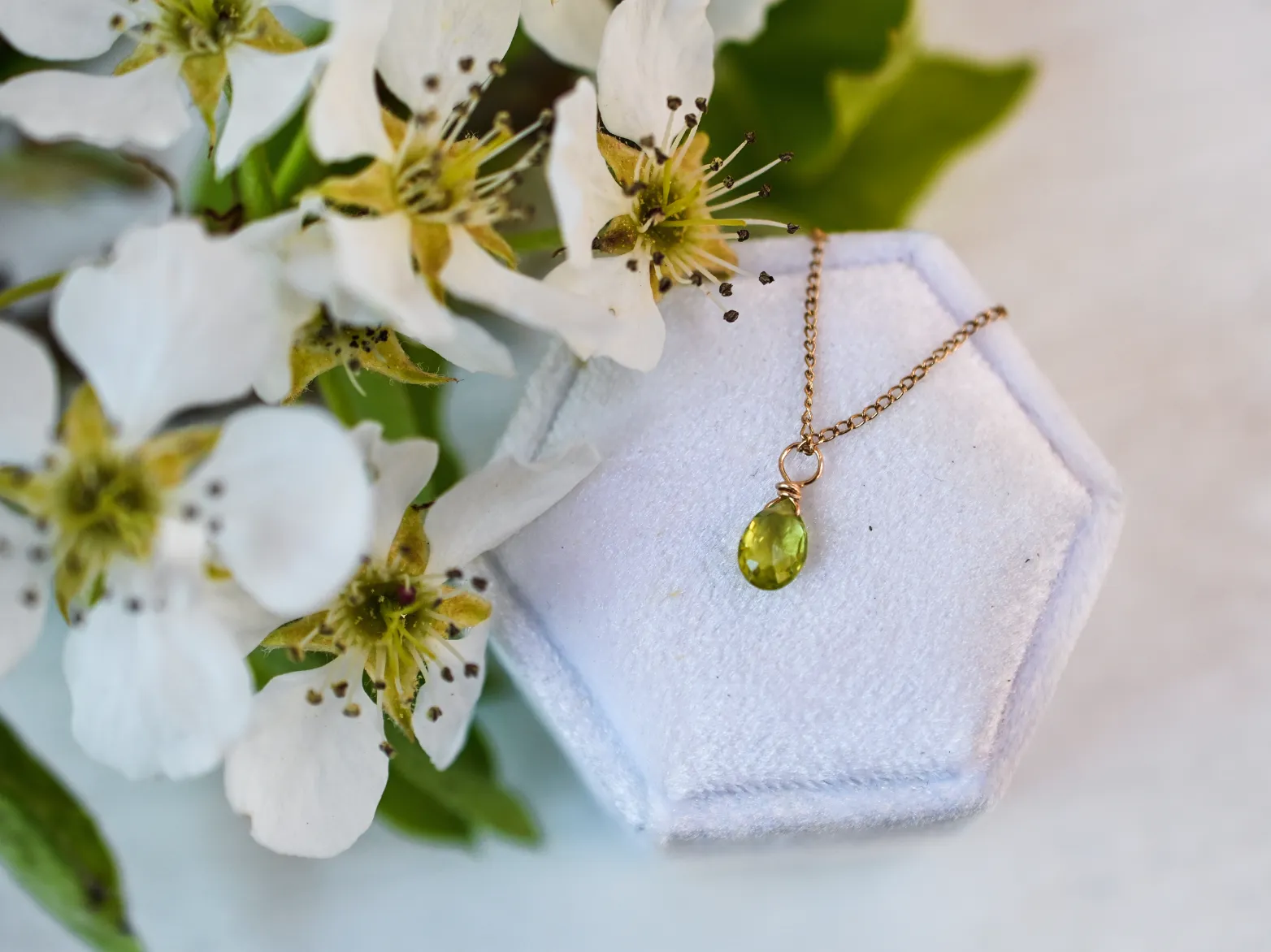 Bohemian Birthstone - August - Peridot Necklace