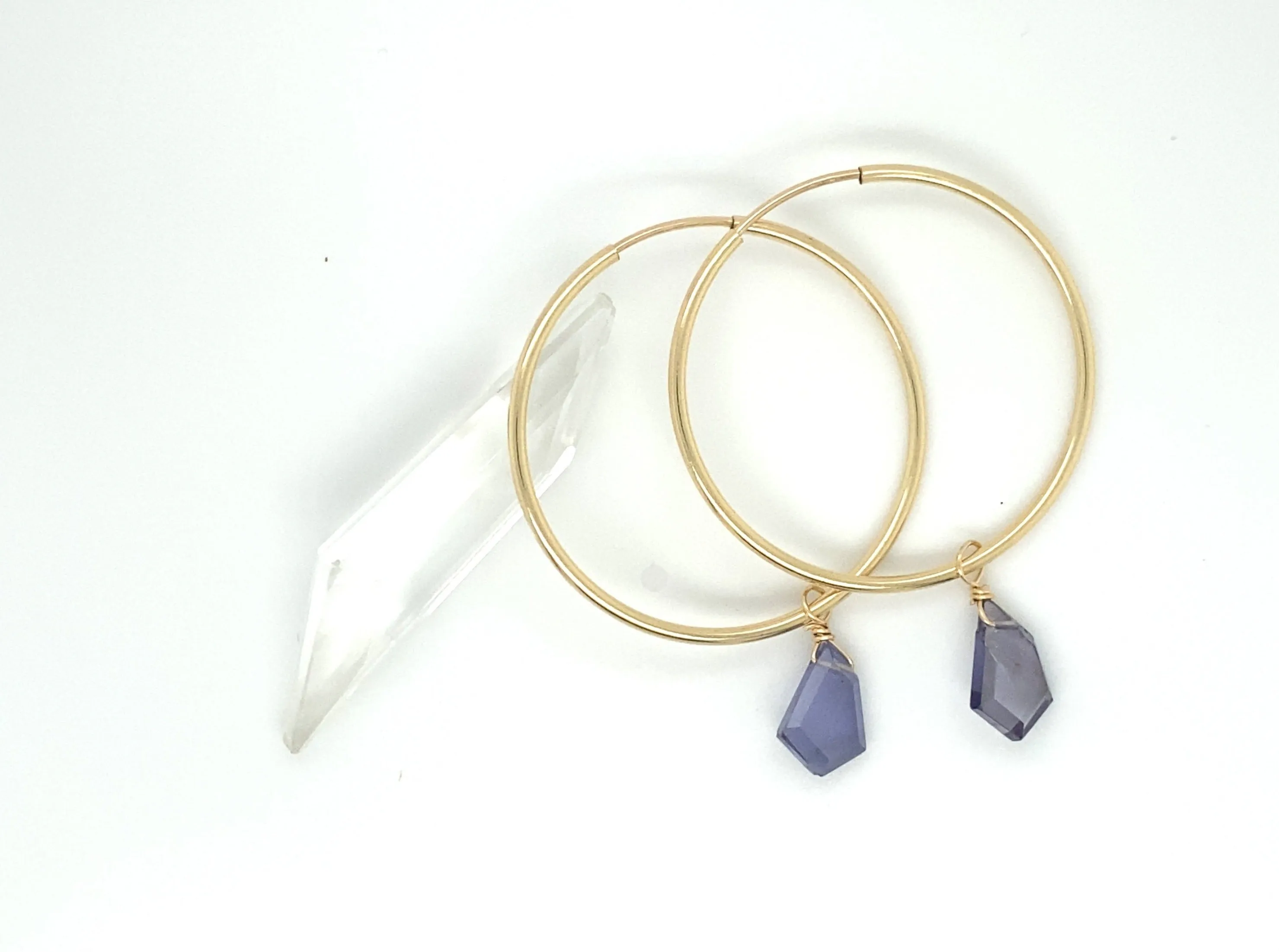 Bohemian Birthstone - December - Tanzanite Hoop