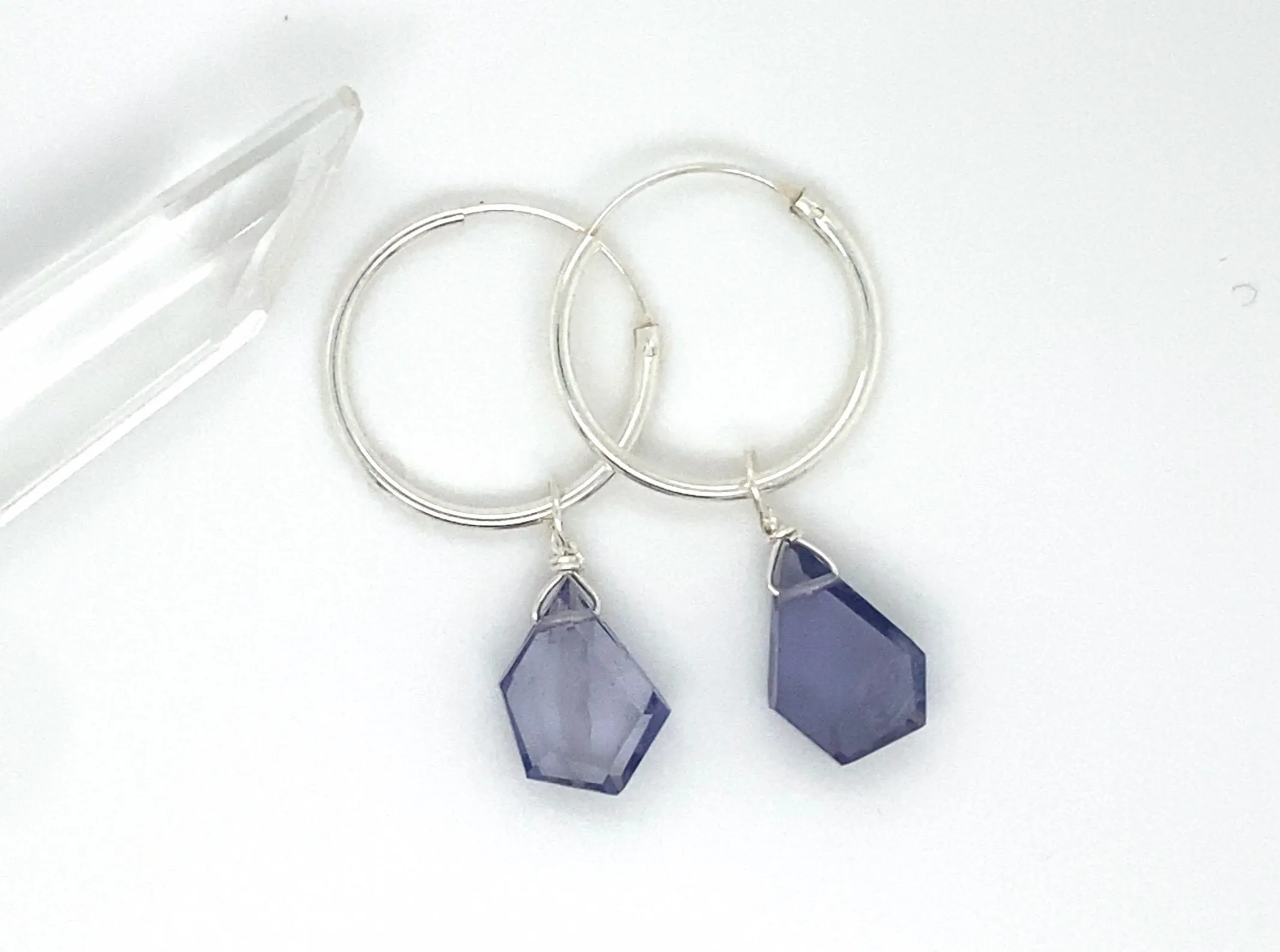 Bohemian Birthstone - December - Tanzanite Hoop