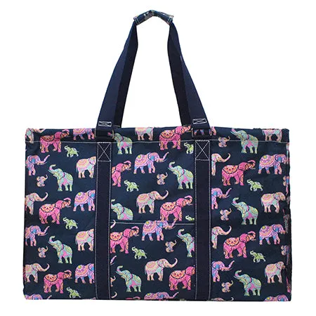 Bohemian Elephant Shopping Utility Tote Bag