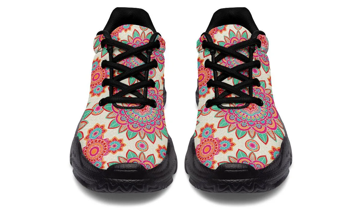 Bohemian Flower Pattern Chunky Sneakers