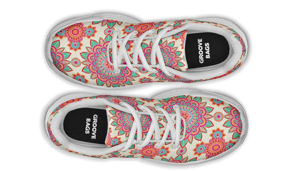 Bohemian Flower Pattern Chunky Sneakers