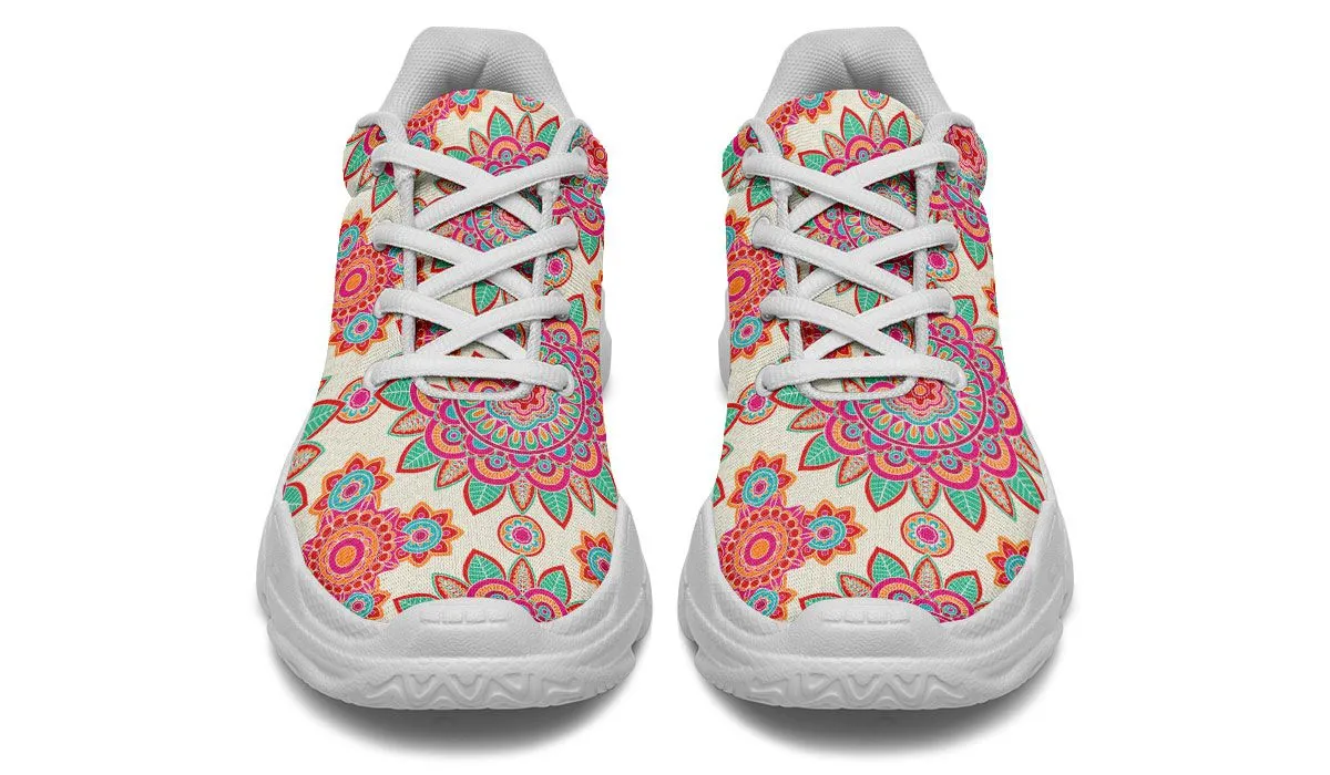 Bohemian Flower Pattern Chunky Sneakers