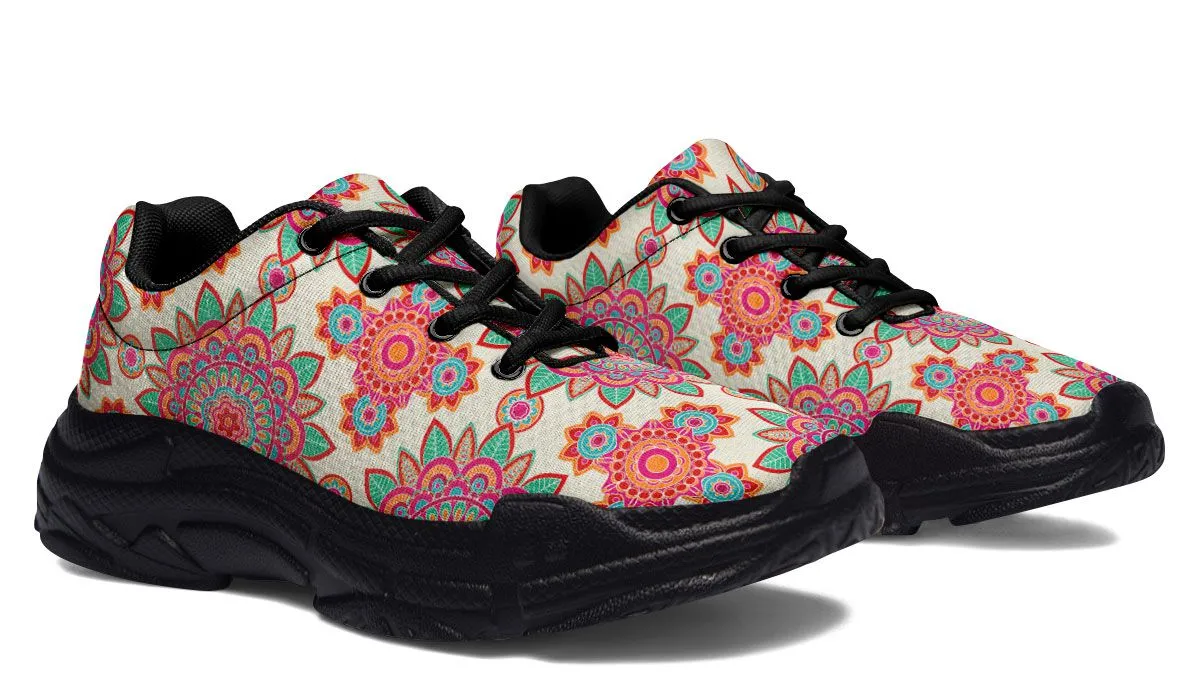 Bohemian Flower Pattern Chunky Sneakers