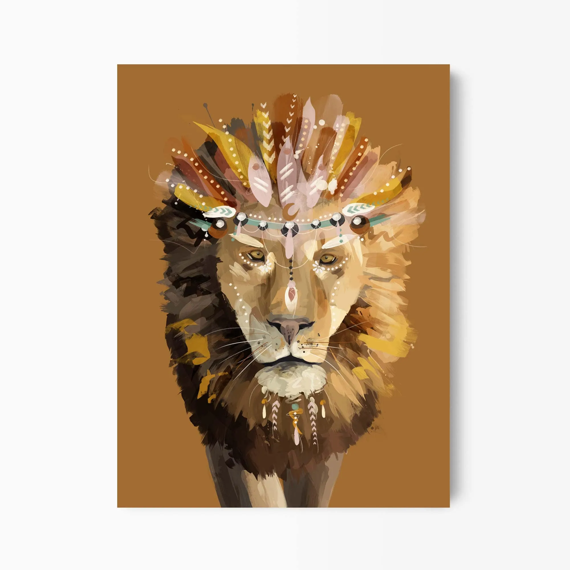 Bohemian Lion Art Print