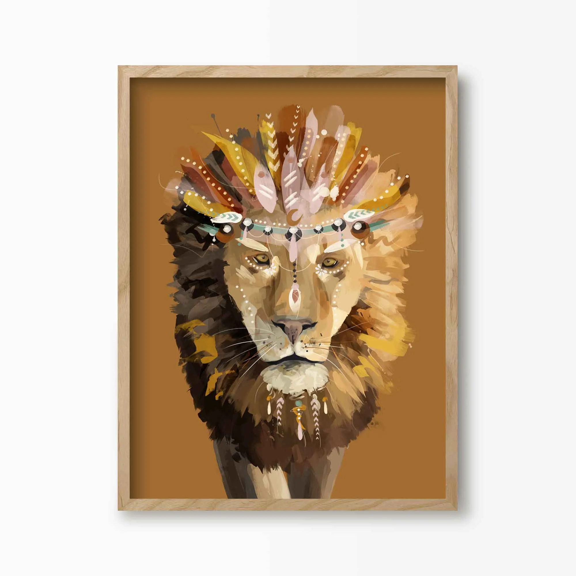 Bohemian Lion Art Print