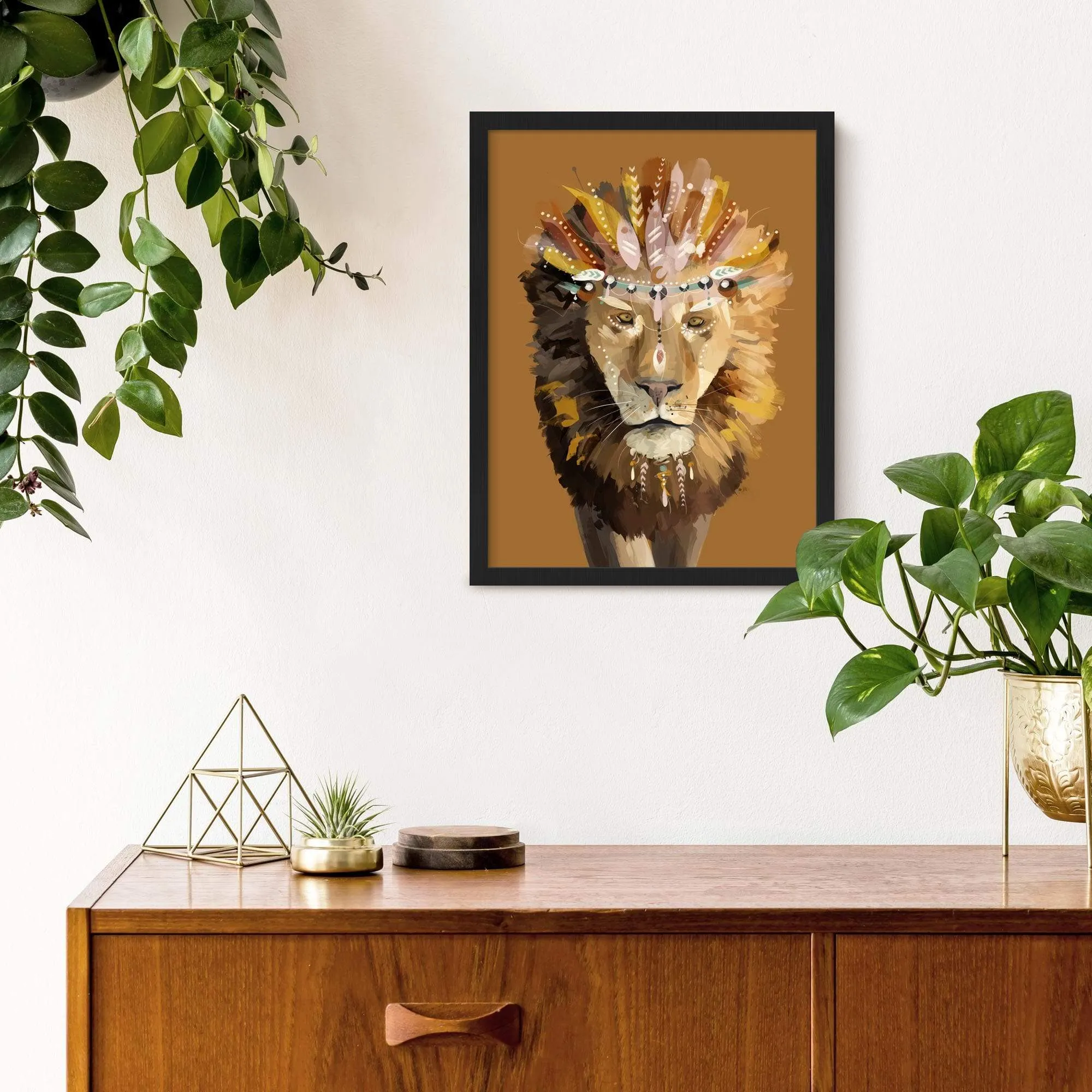 Bohemian Lion Art Print