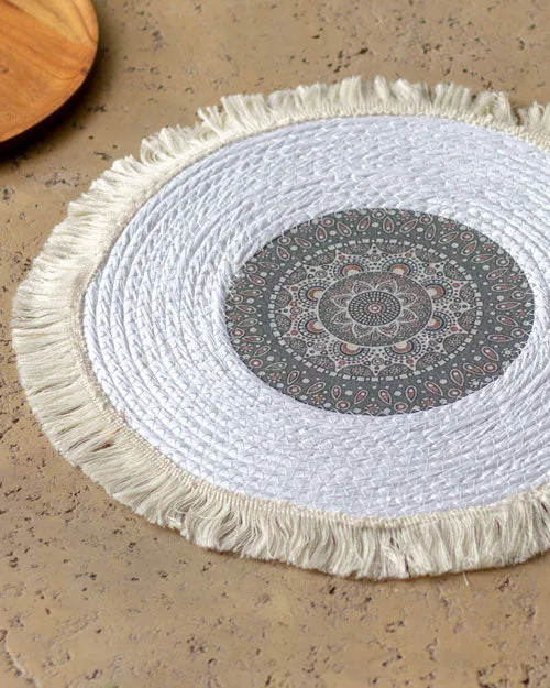 Bohemian Mandala Placemat - White