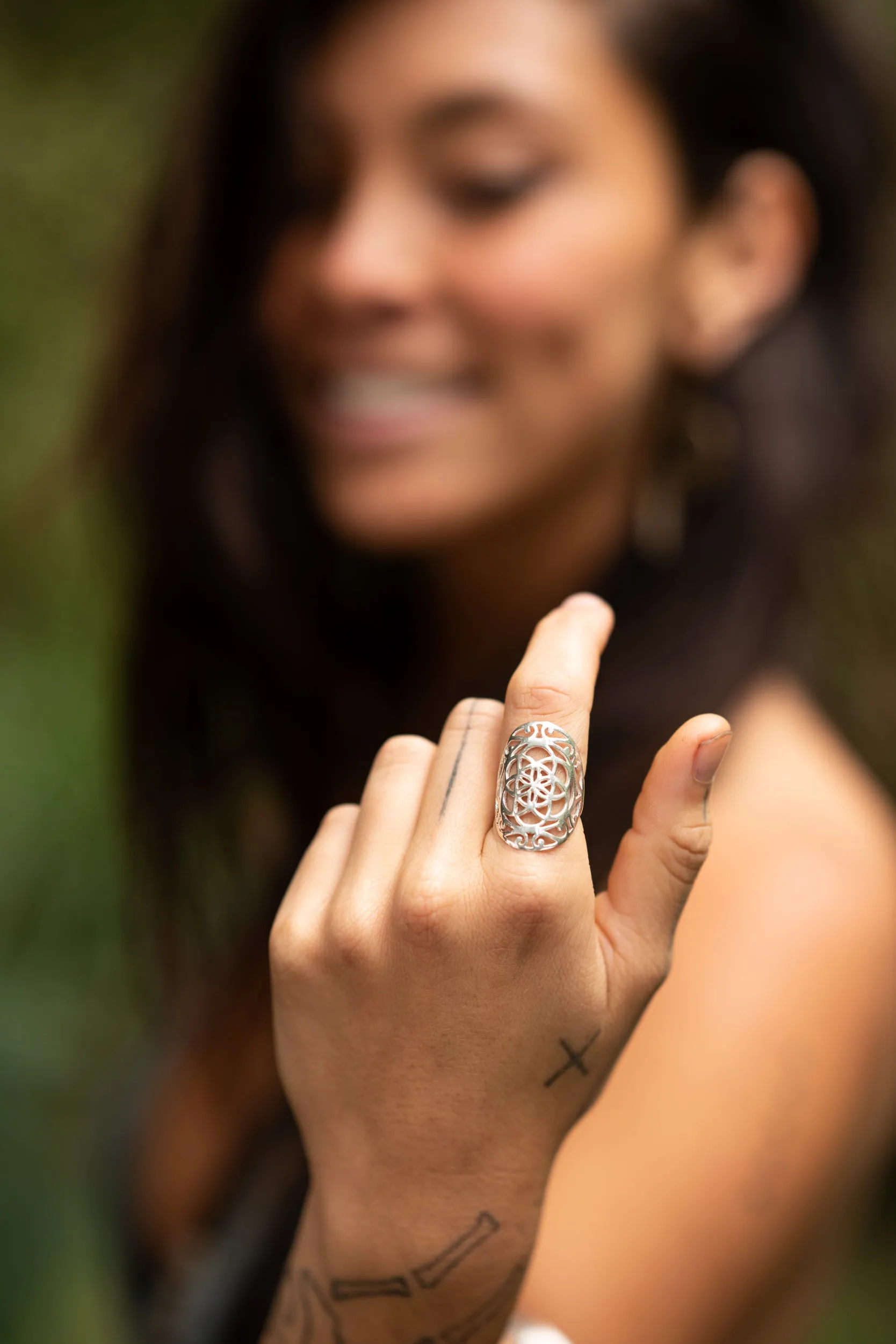 Bohemian Seed of life ring