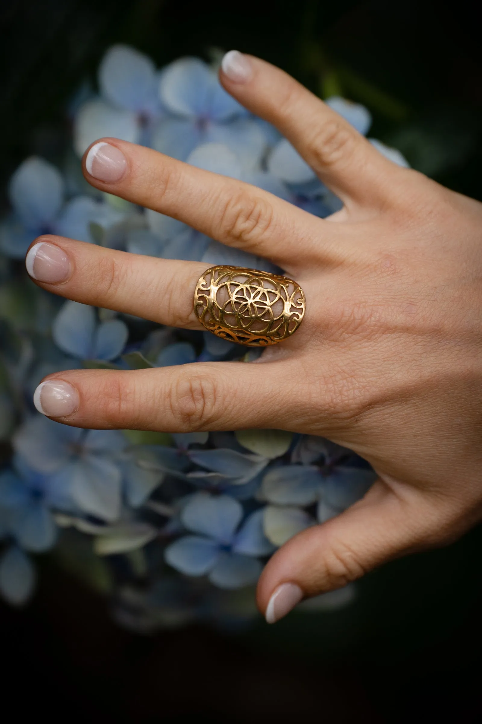 Bohemian Seed of life ring