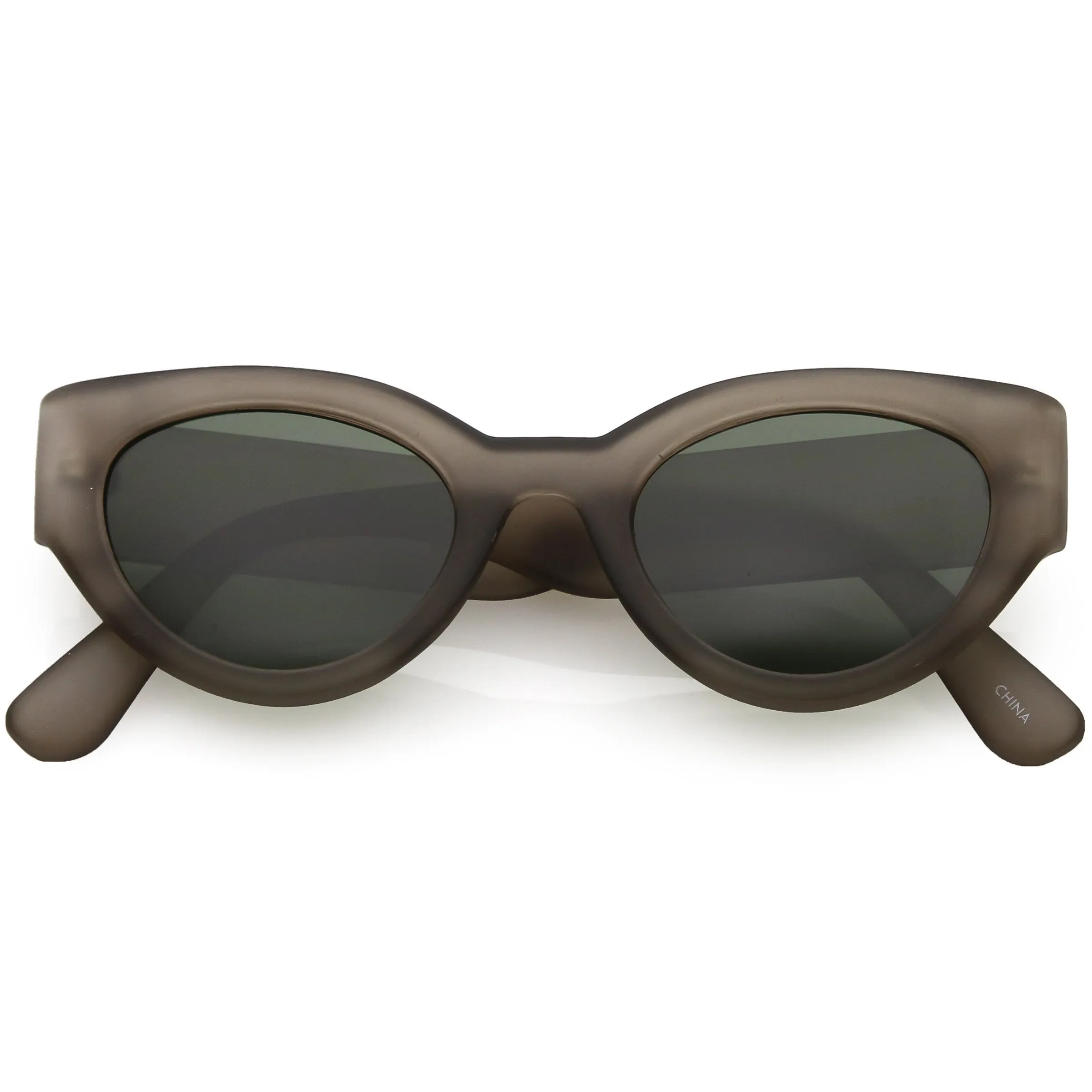 Bold Wide Frame Oval Sunglasses