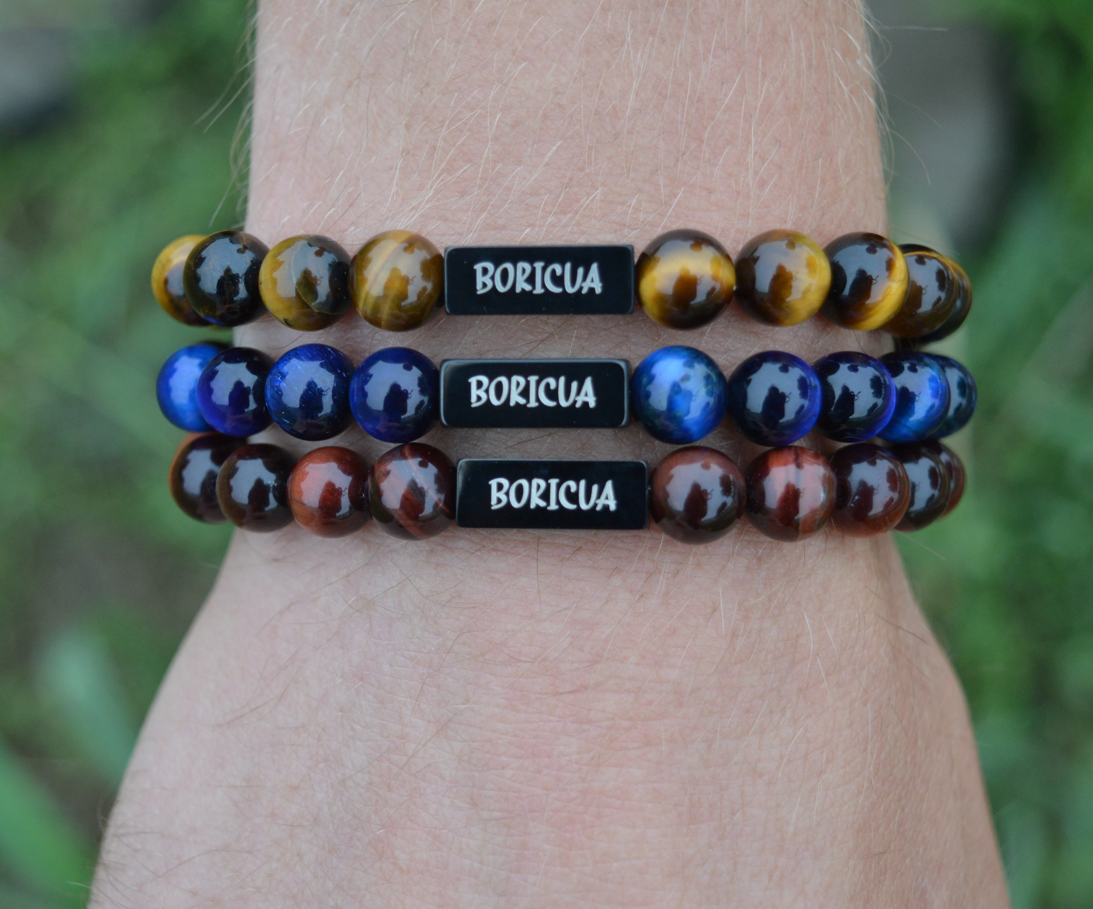 Boricua Natural Stone Bracelet