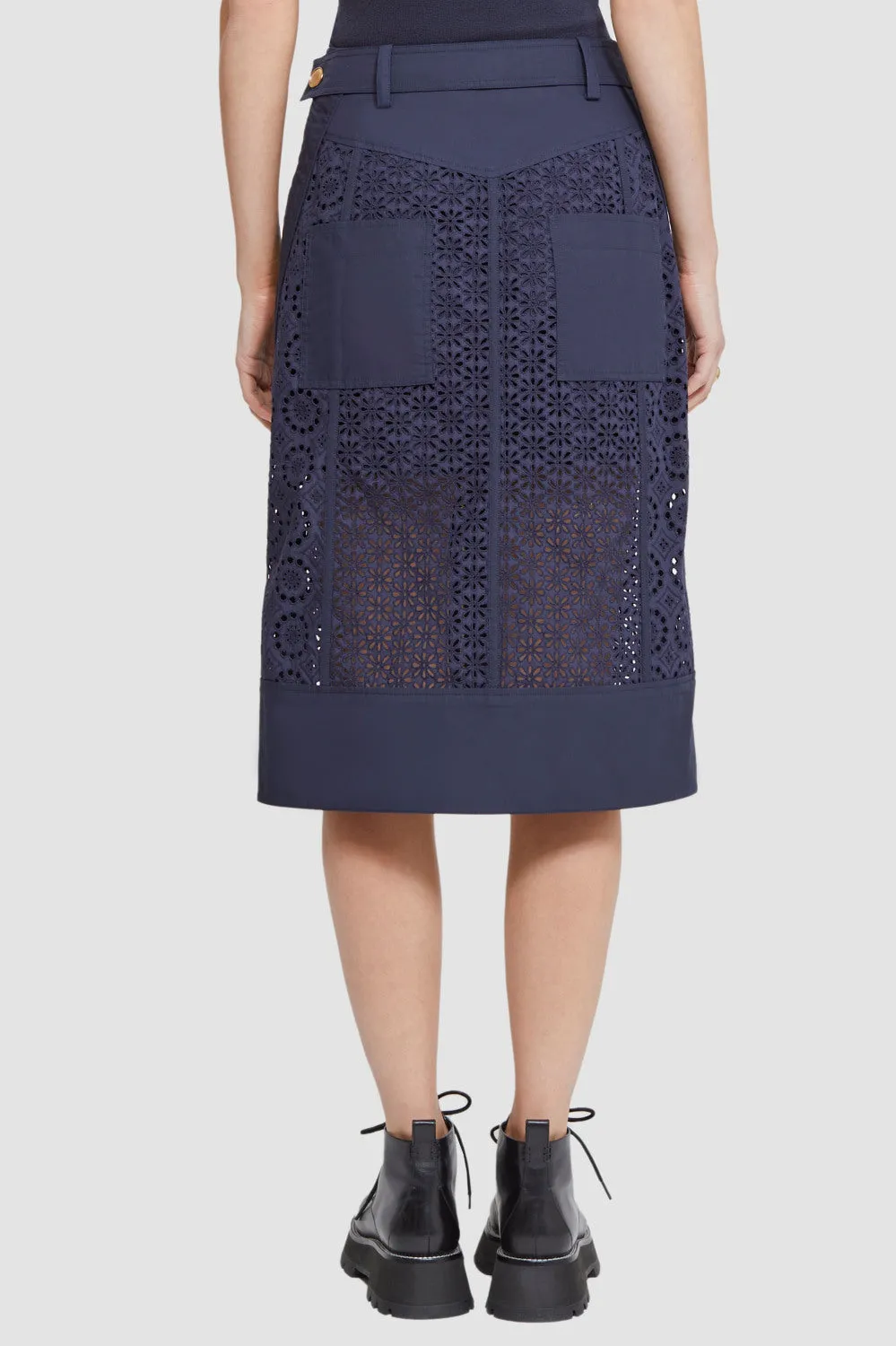 Broderie Anglaise Utility Skirt