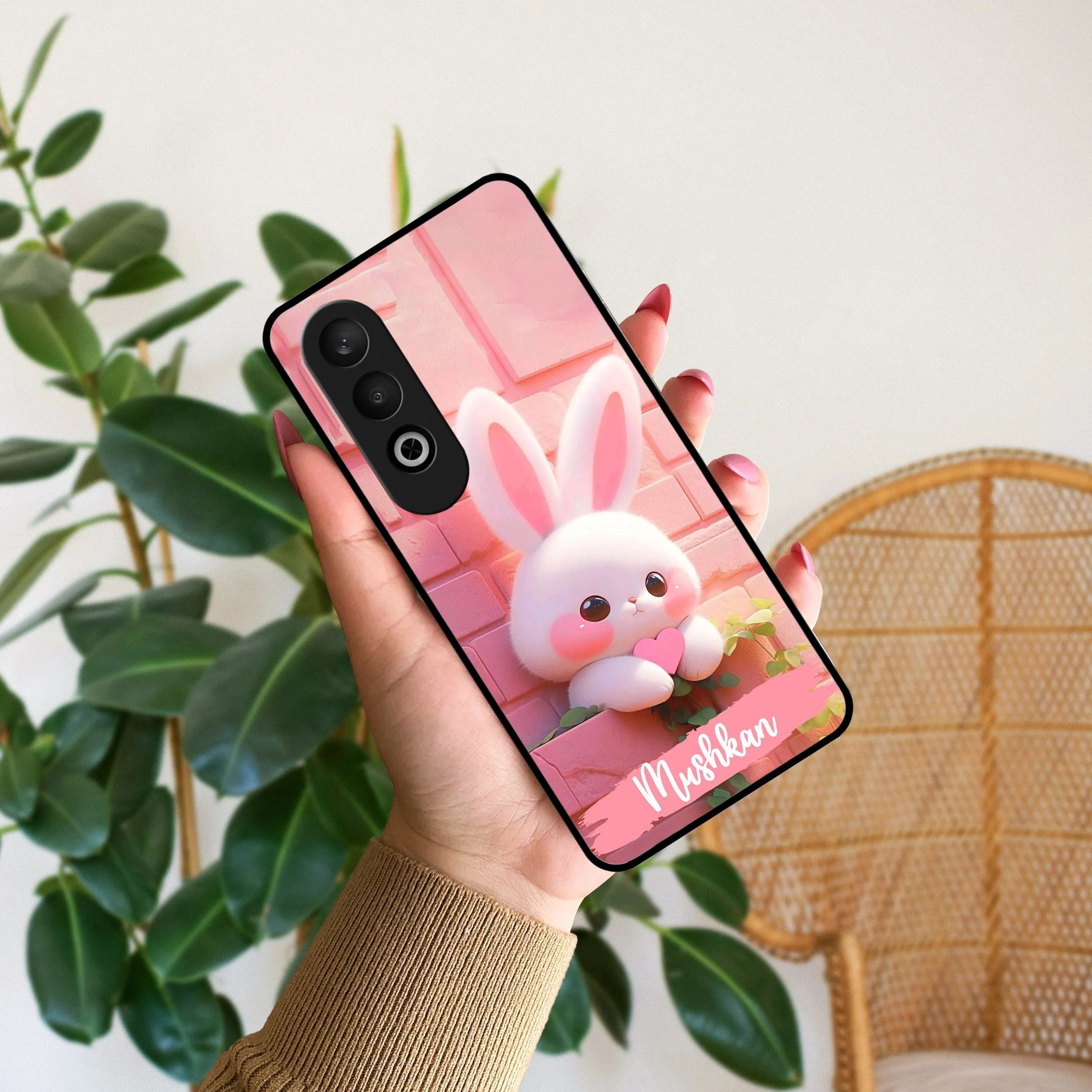 Bunny Glossy Metal Case Cover For OnePlus