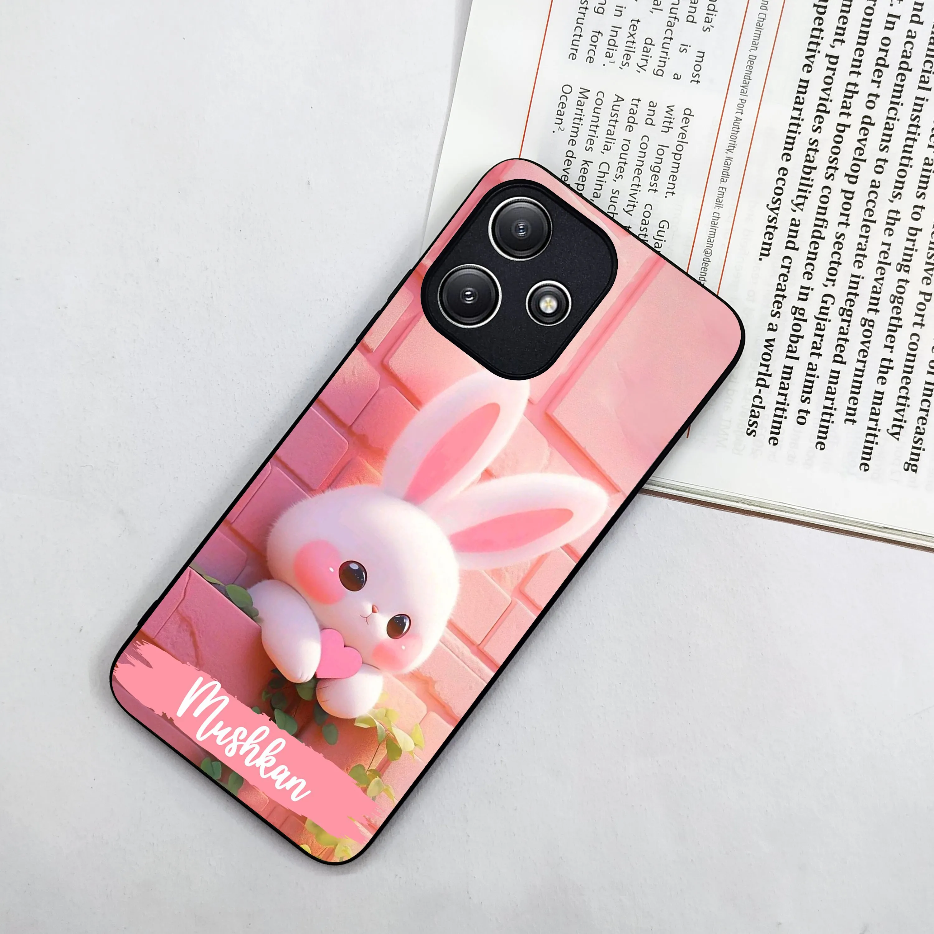 Bunny Glossy Metal Case Cover For Redmi