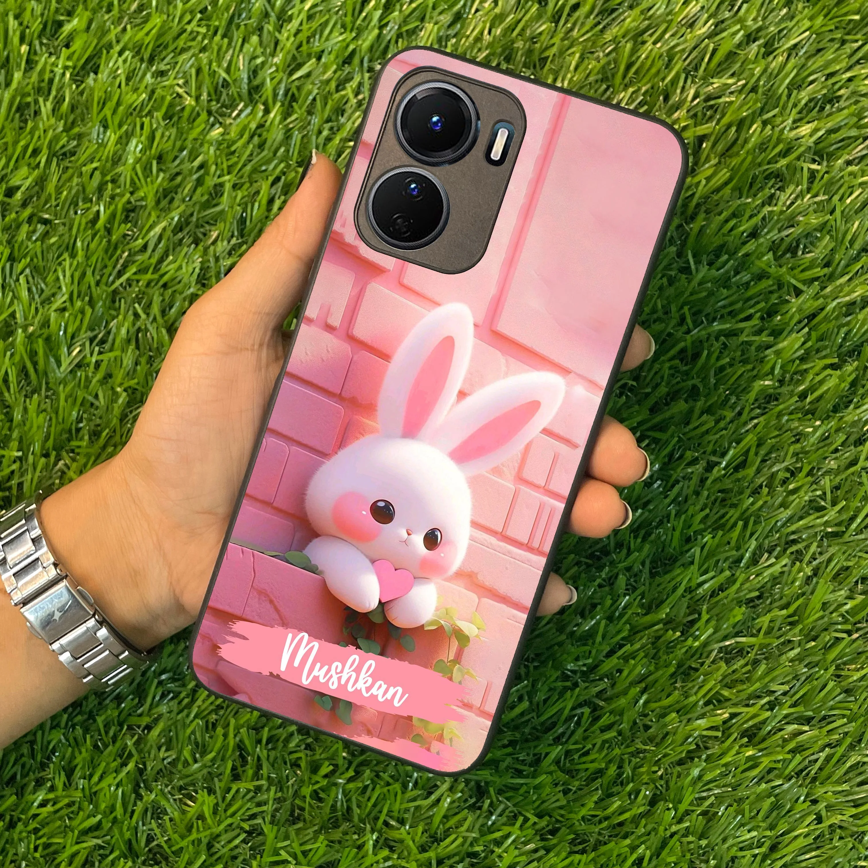 Bunny Glossy Metal Case Cover For Vivo